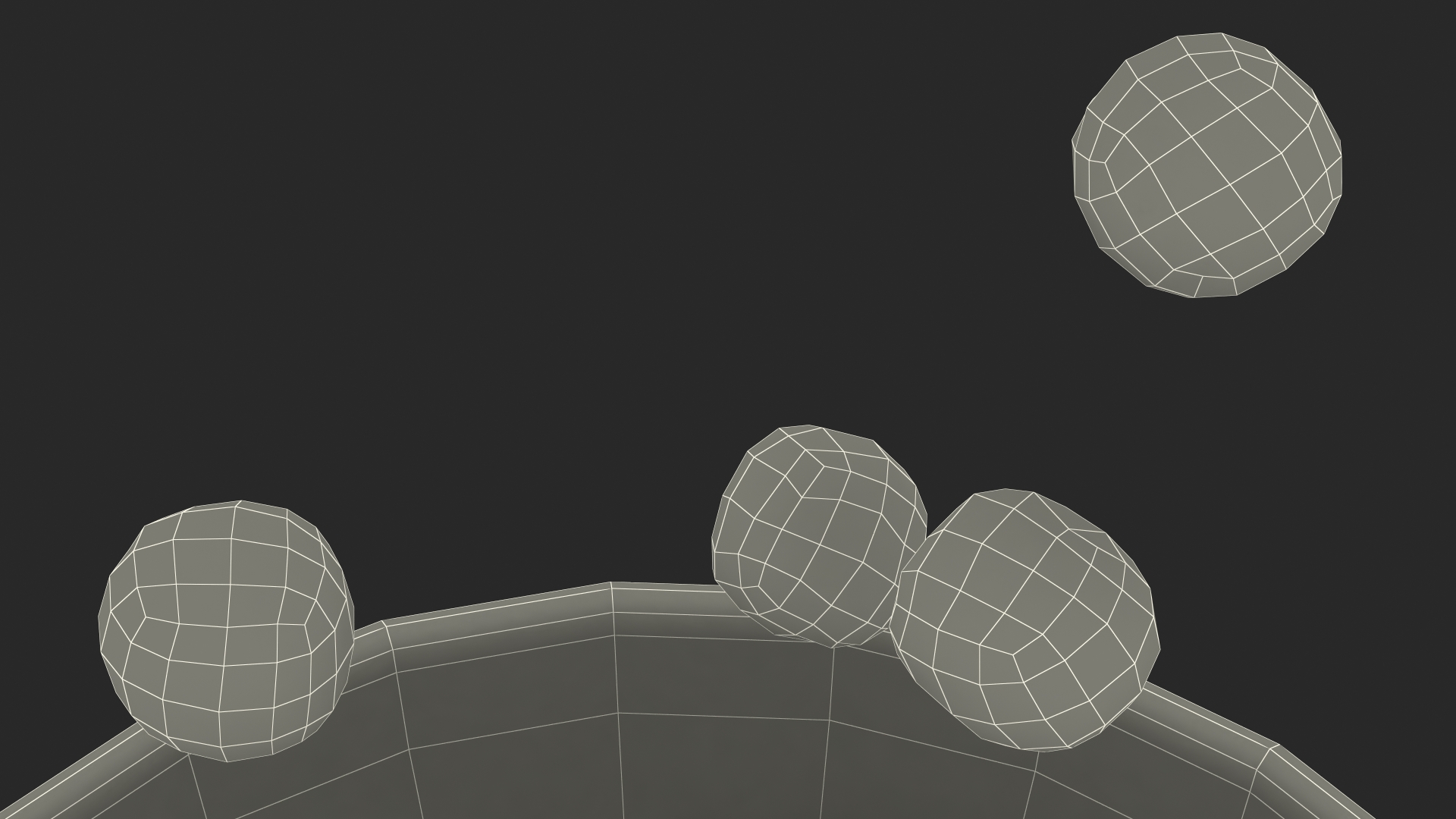 3D model Cereal Balls Falling into Bowl