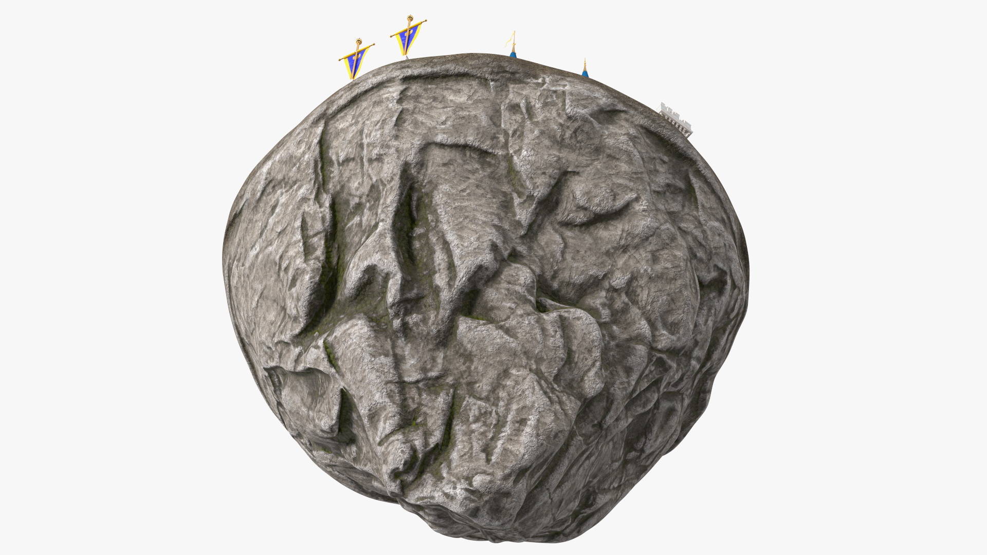 Rock Island with Castle Entrance 3D