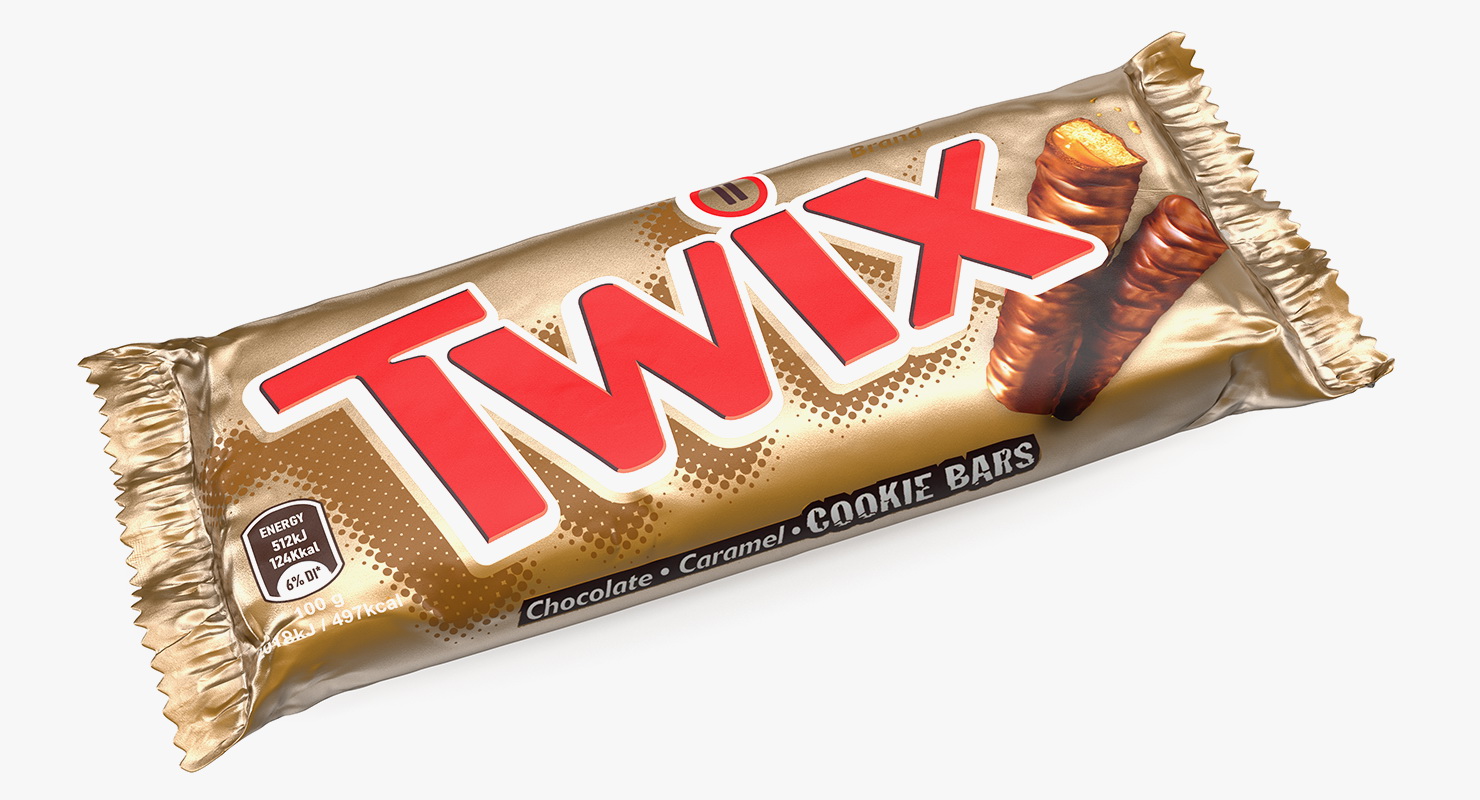 3D Twix Chocolate Bar model