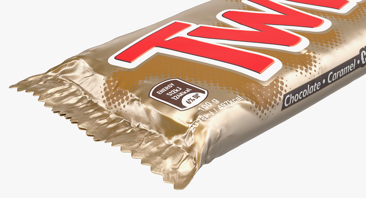 3D Twix Chocolate Bar model