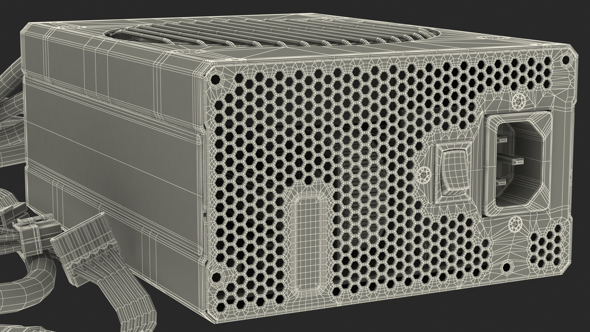 3D model CORSAIR AX1600i PC Modular PSU