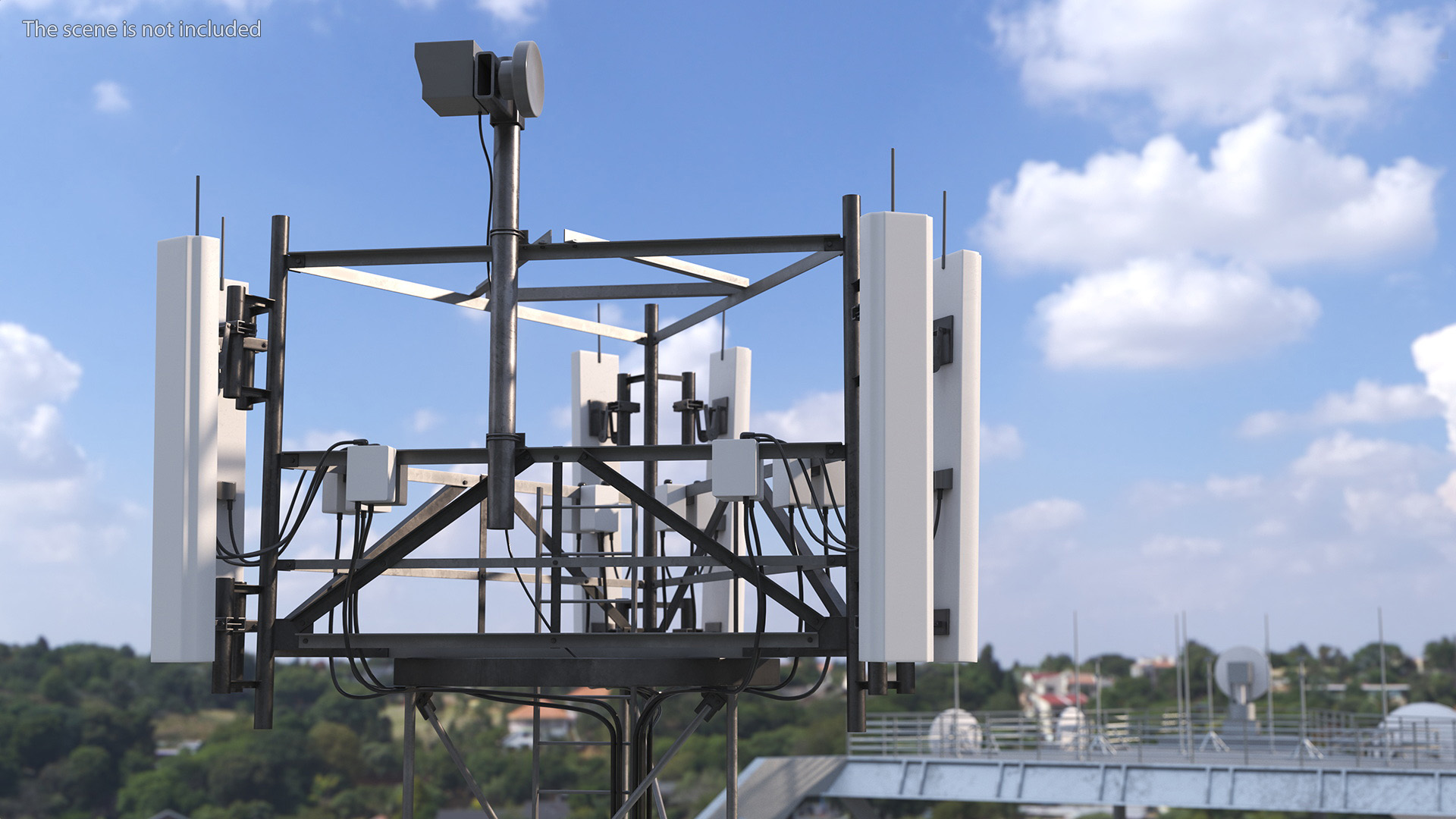 3D Rooftop Cellular Transmitter model