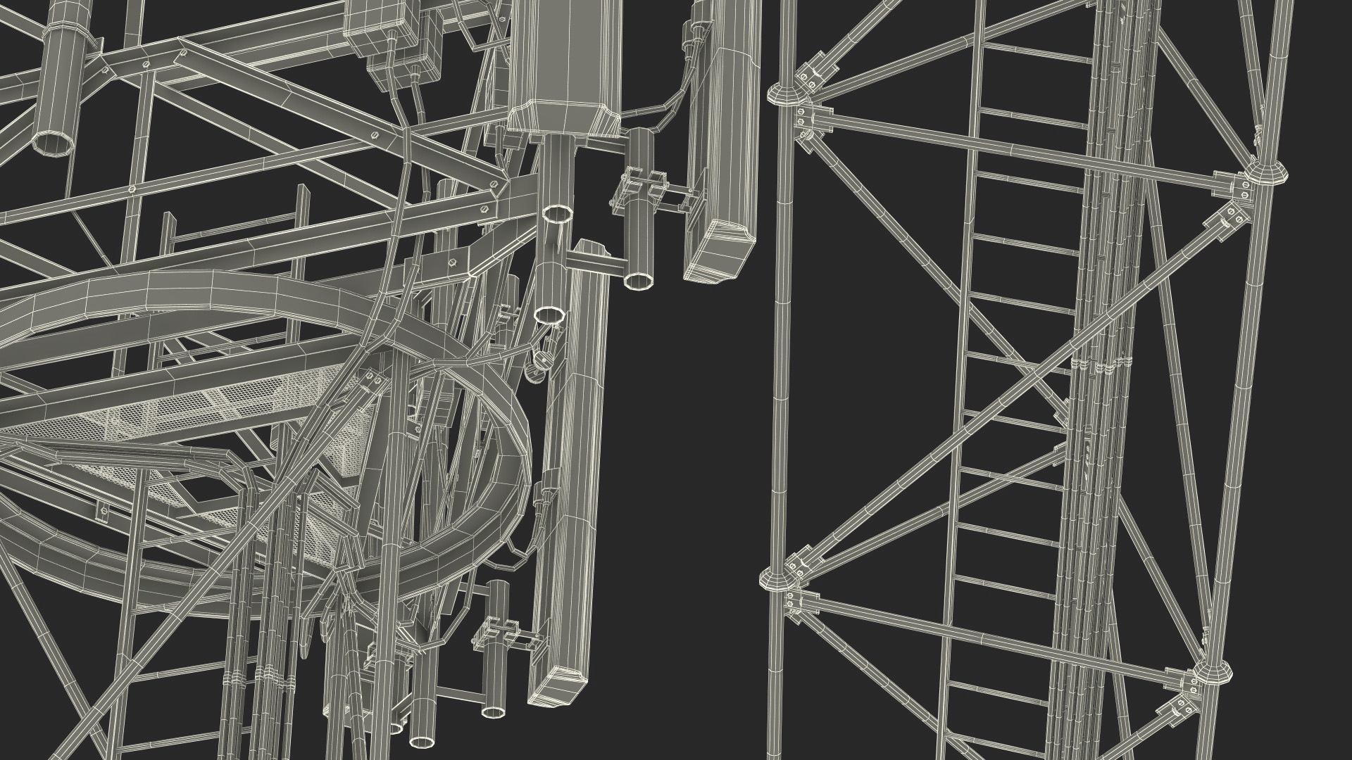 3D Rooftop Cellular Transmitter model