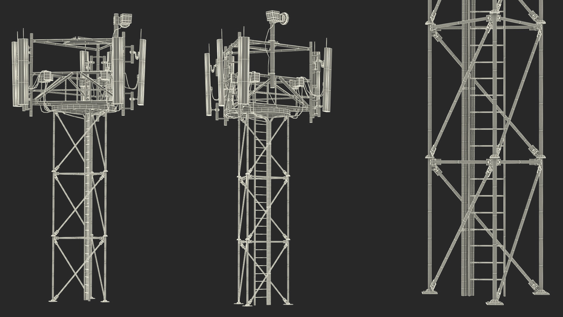 3D Rooftop Cellular Transmitter model