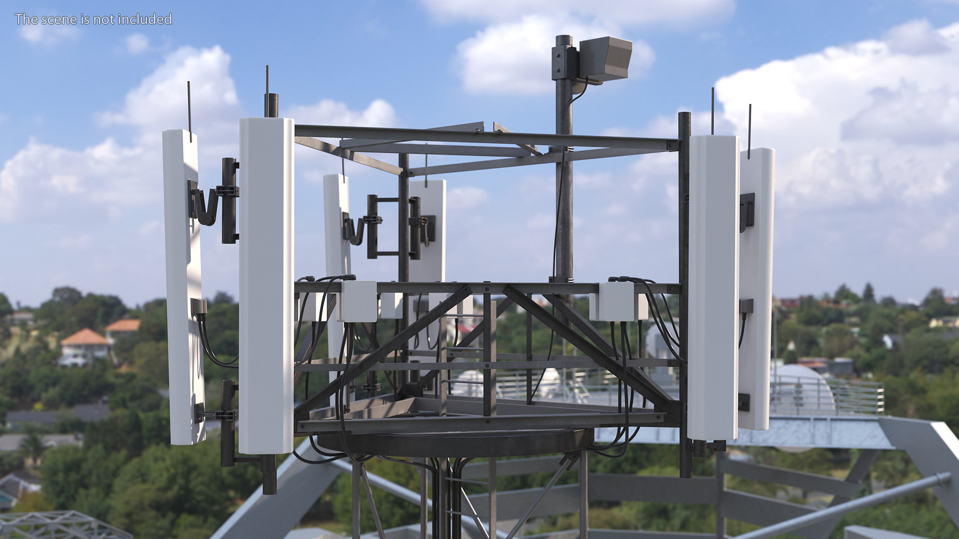 3D Rooftop Cellular Transmitter model
