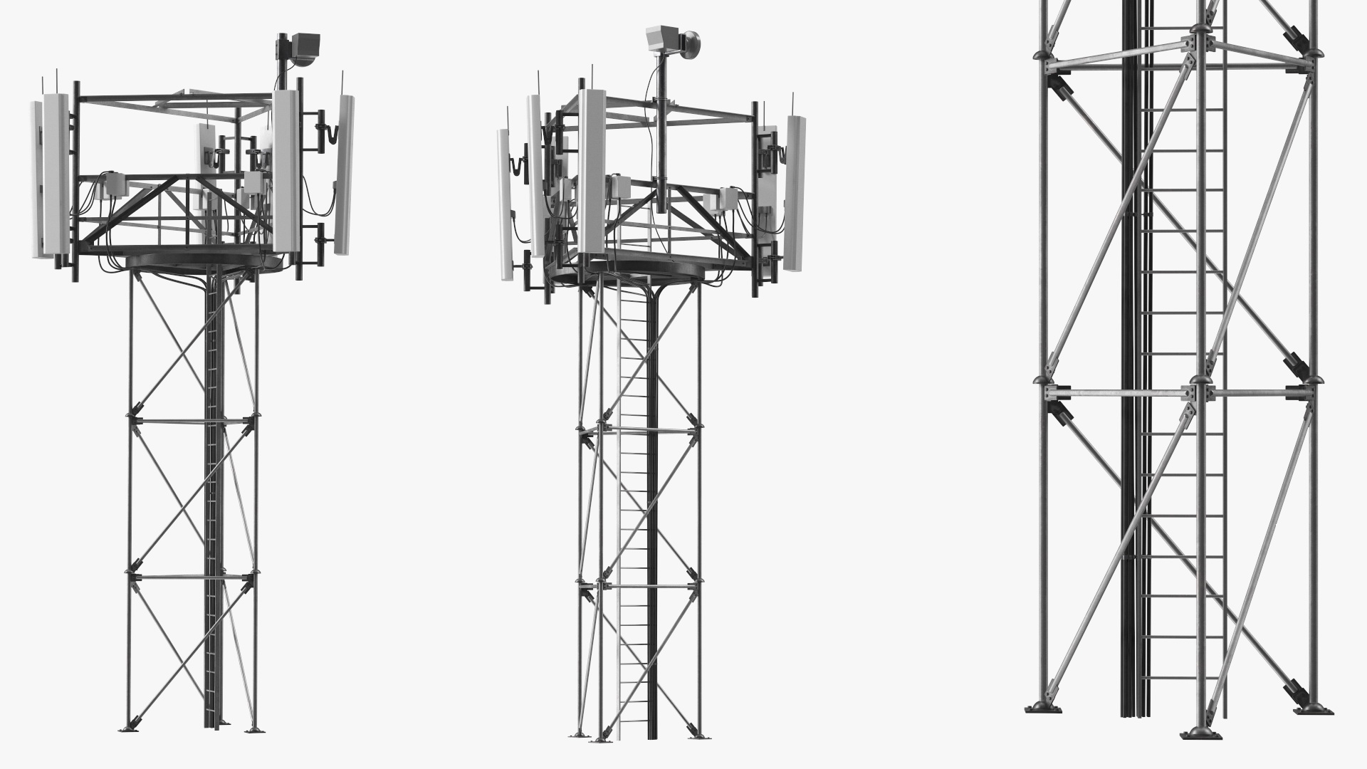 3D Rooftop Cellular Transmitter model