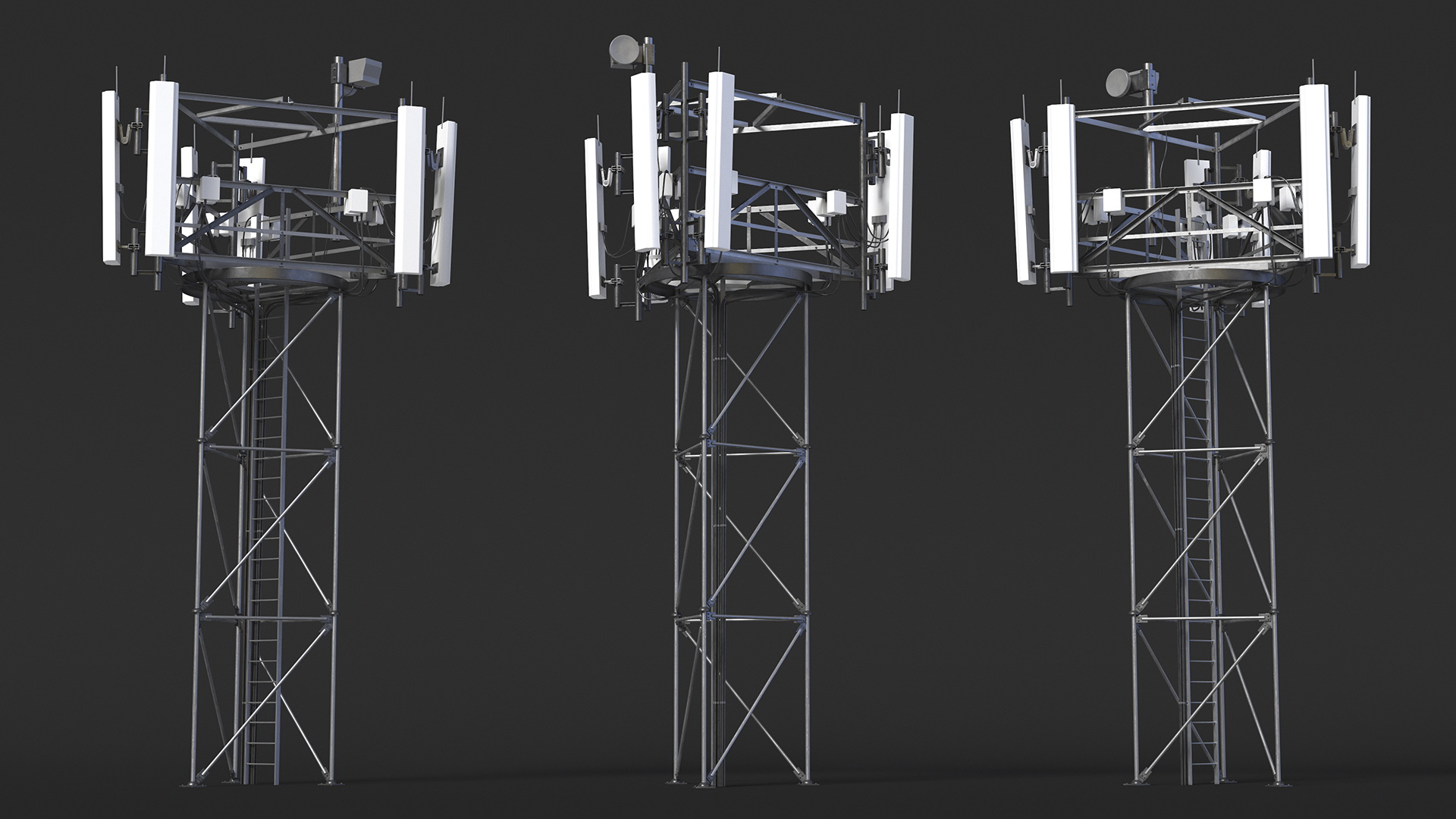 3D Rooftop Cellular Transmitter model