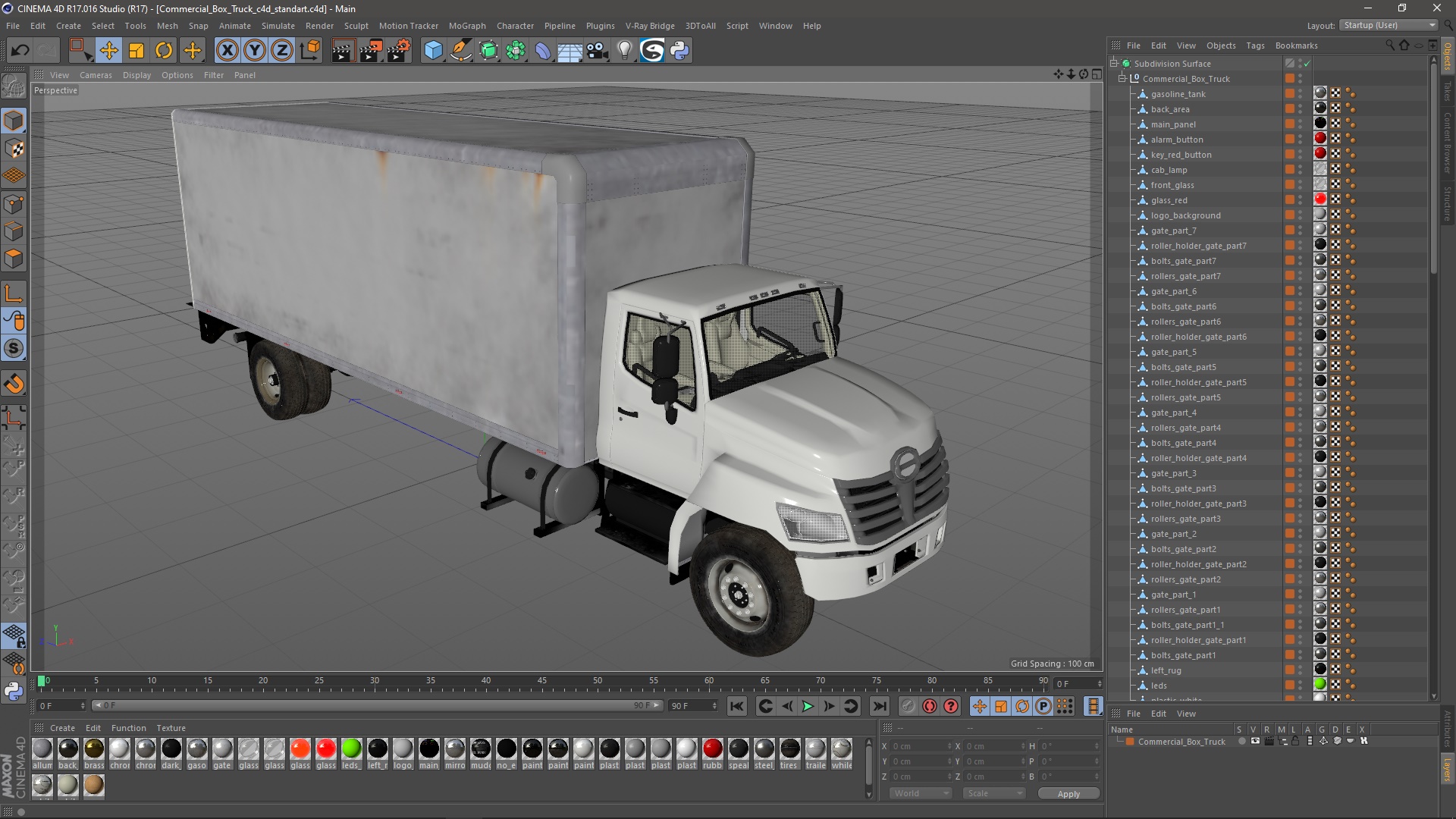 3D model Commercial Box Truck