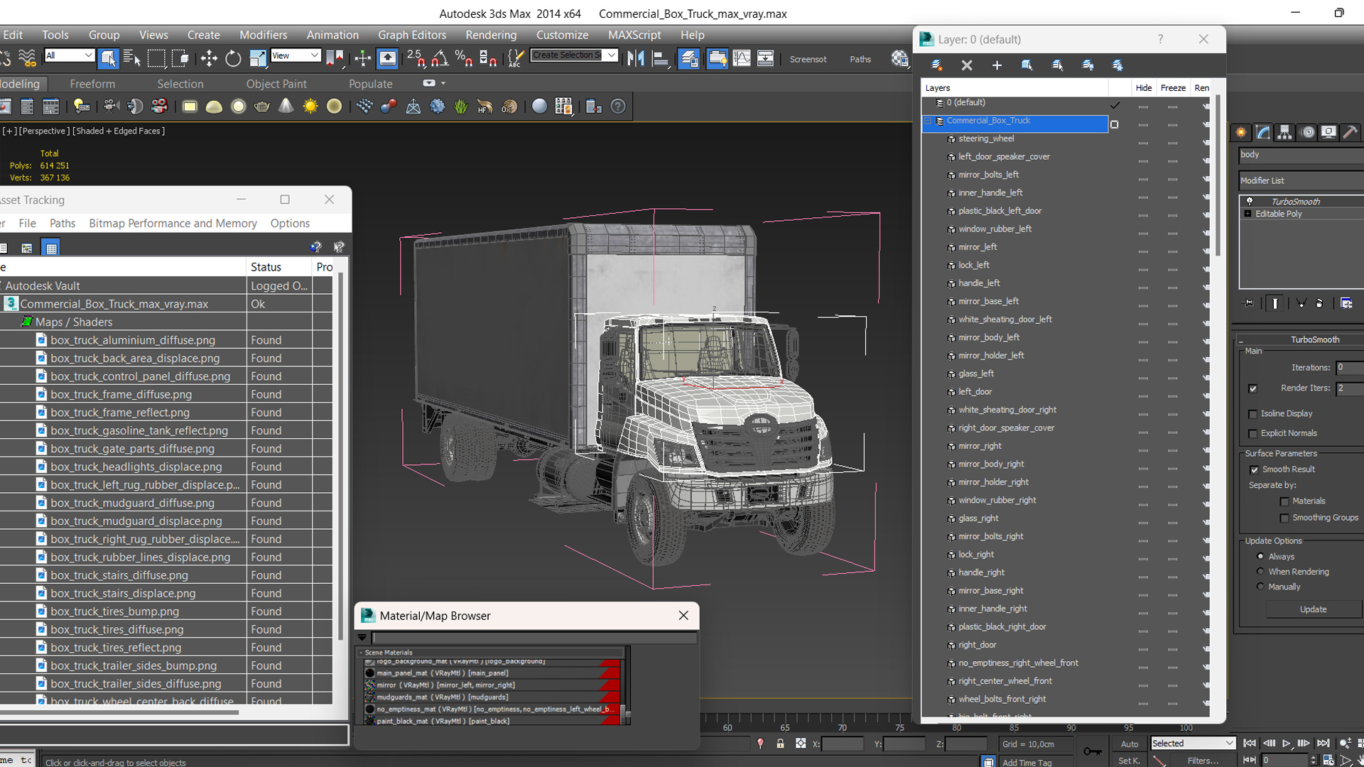 3D model Commercial Box Truck