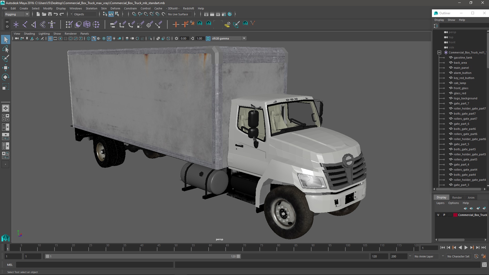 3D model Commercial Box Truck