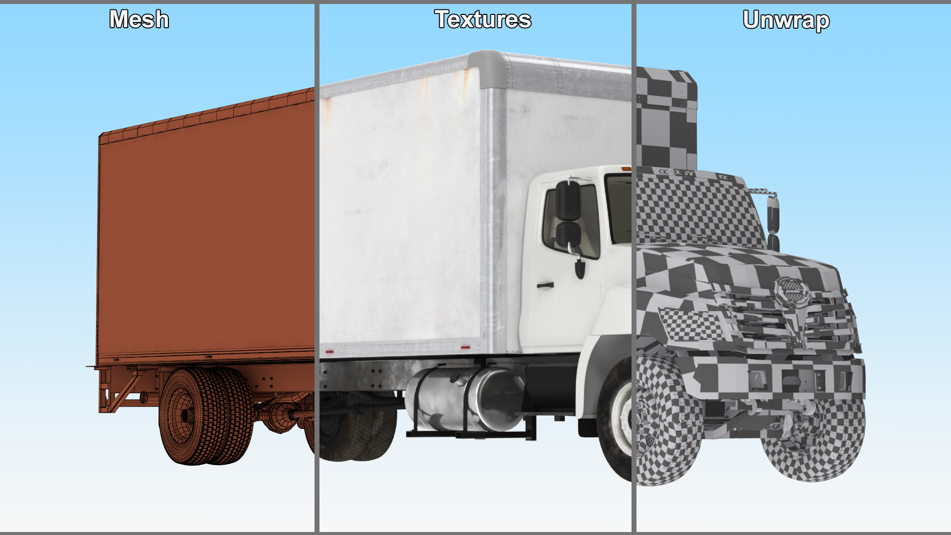 3D model Commercial Box Truck
