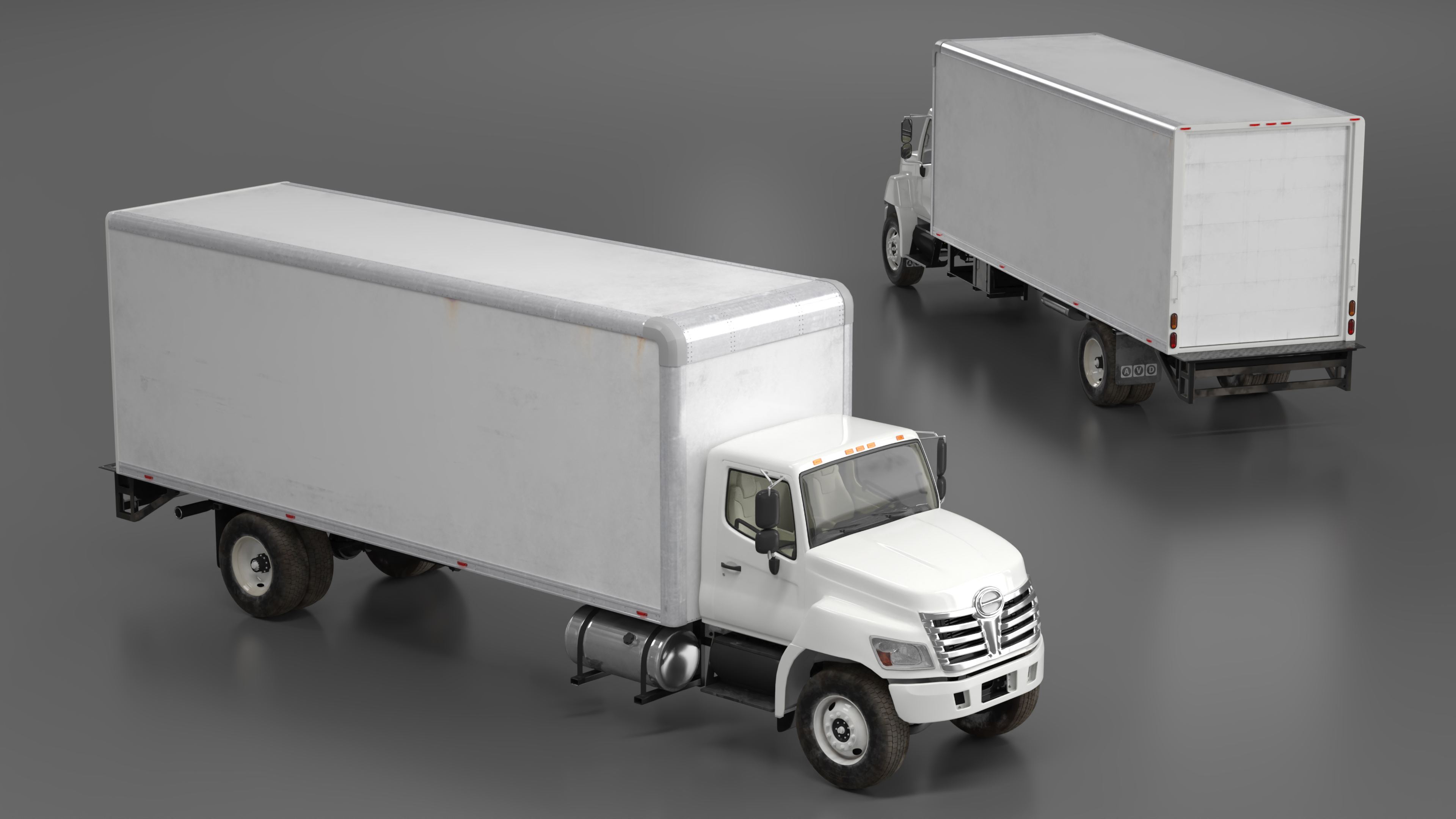 3D model Commercial Box Truck