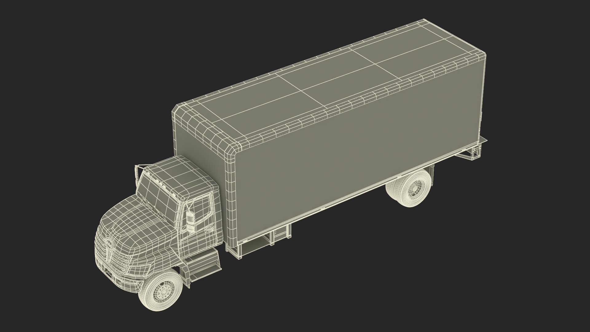3D model Commercial Box Truck