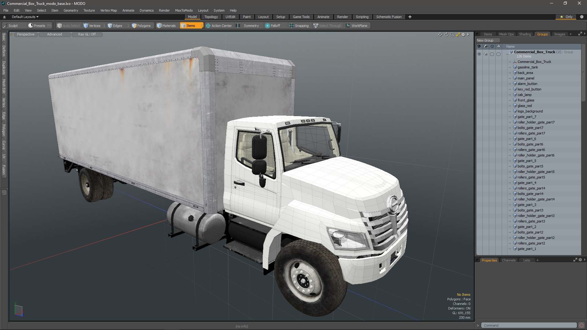 3D model Commercial Box Truck