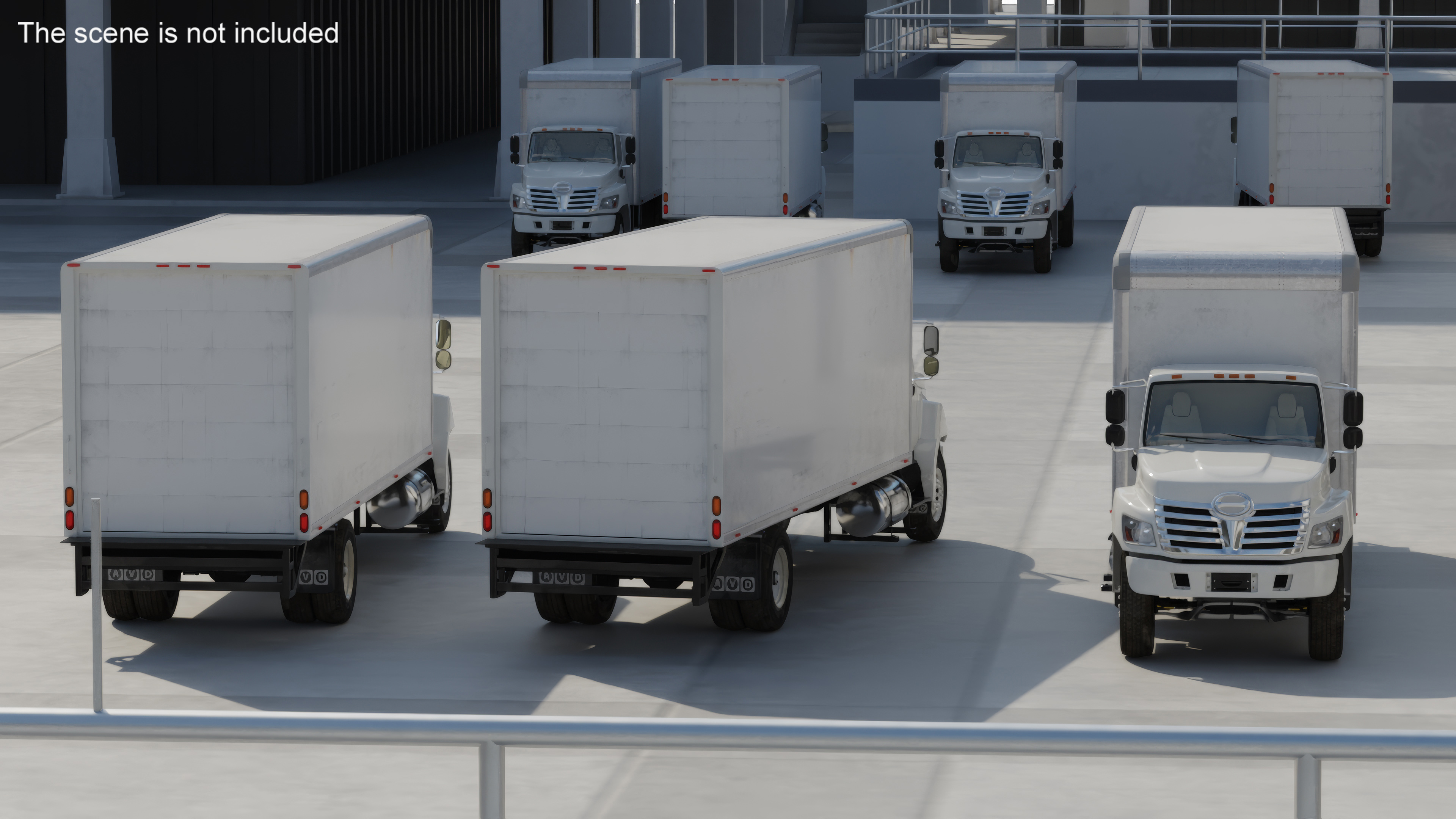 3D model Commercial Box Truck