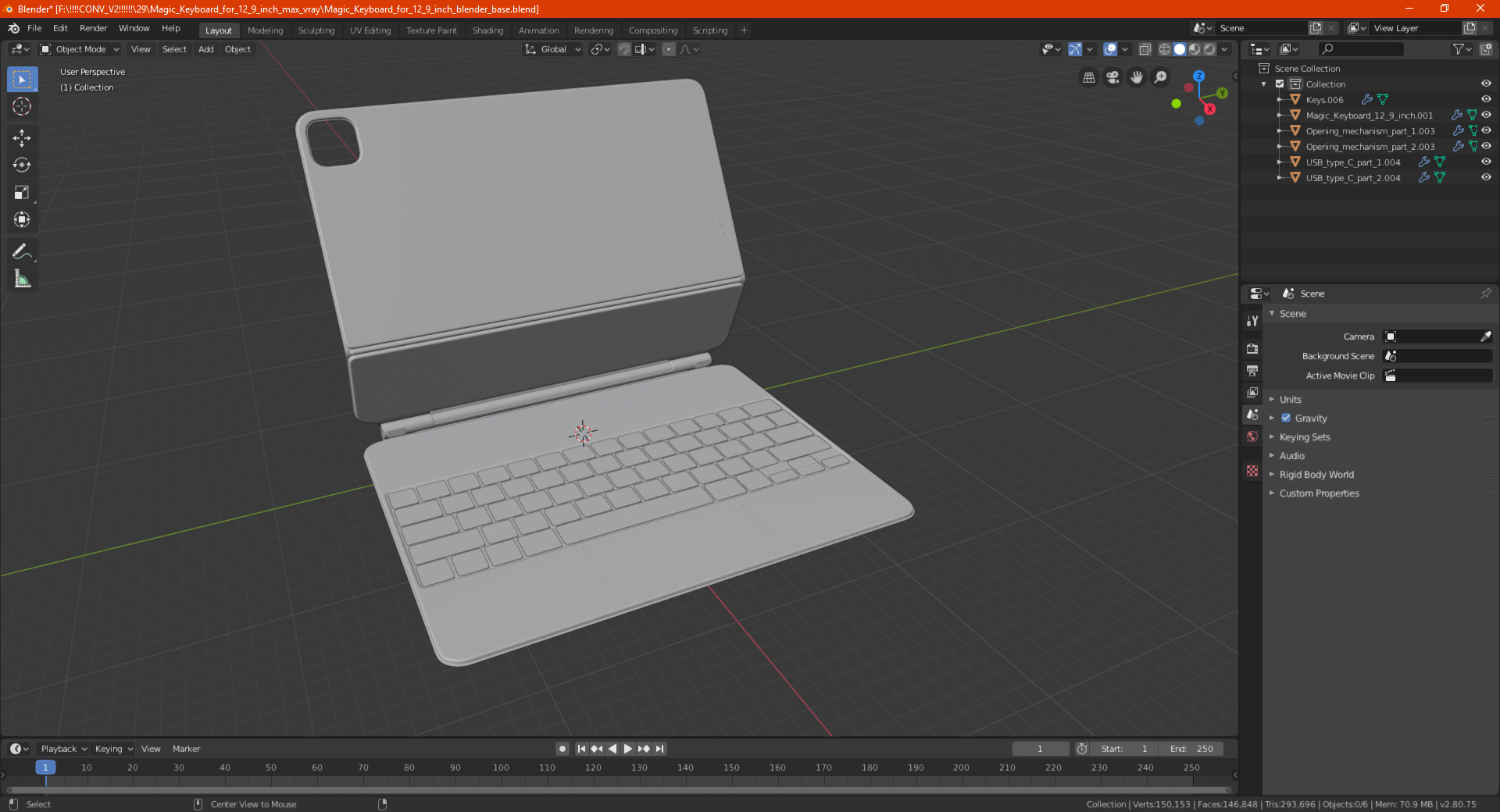 3D Magic Keyboard for 12 9 inch model