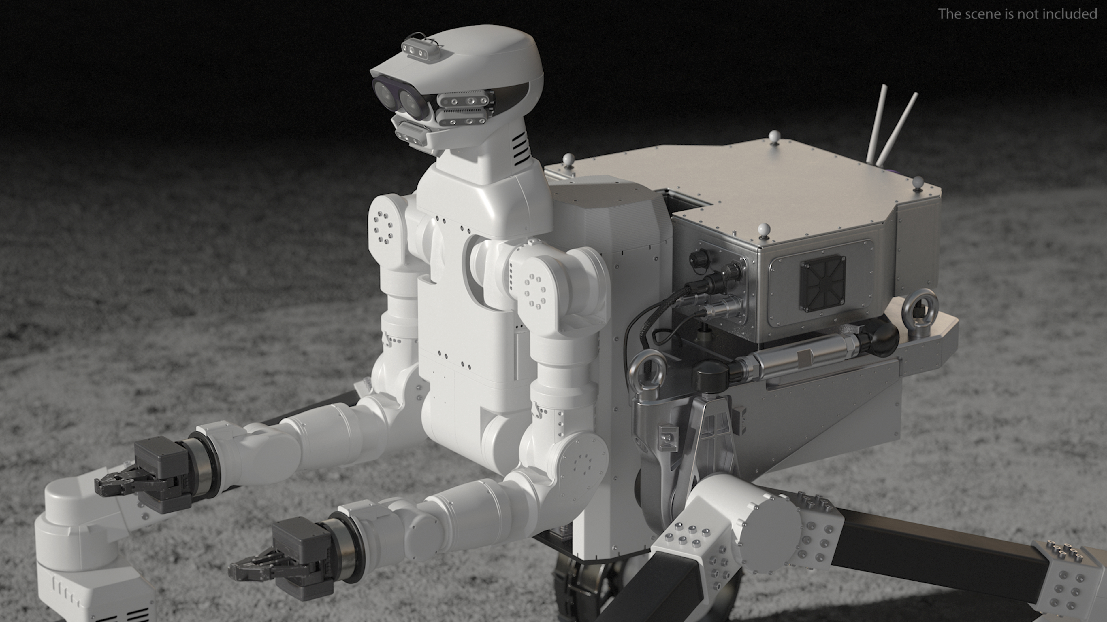 3D model Lunar Robotic Rover Rigged for Maya