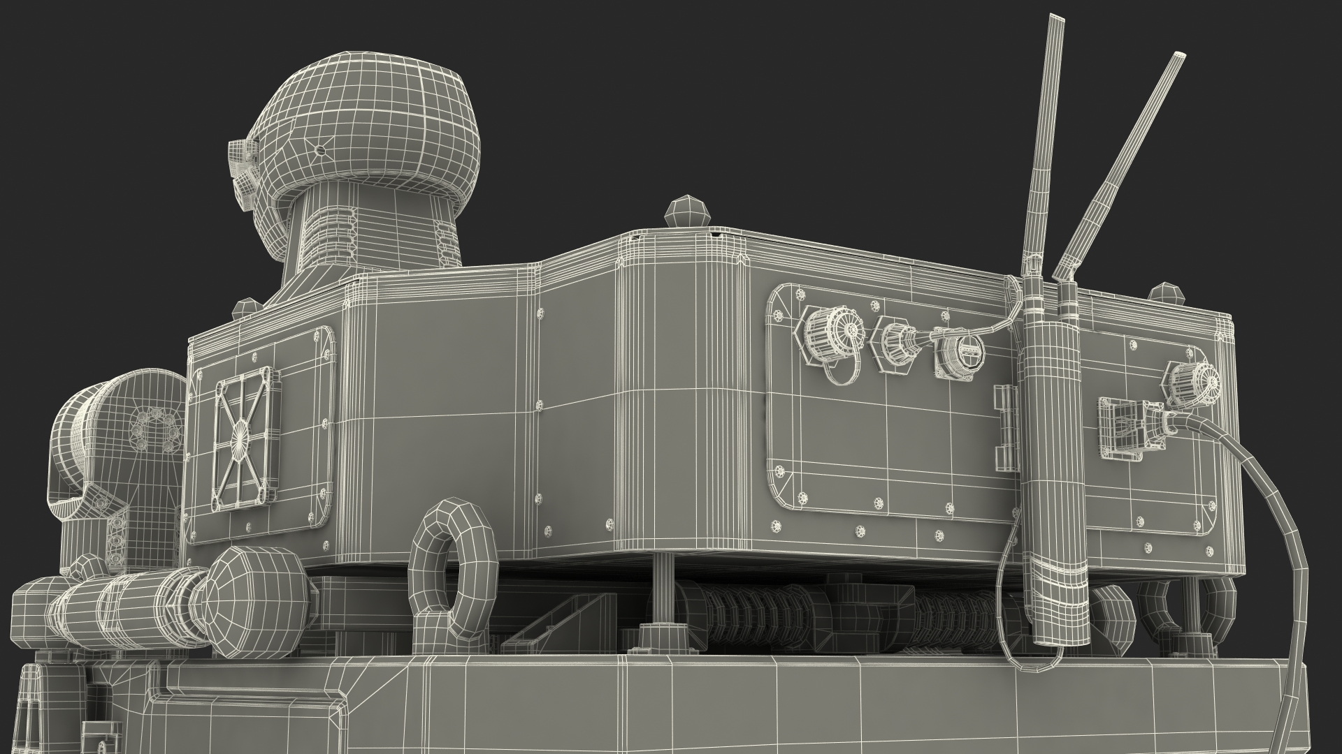 3D model Lunar Robotic Rover Rigged for Maya