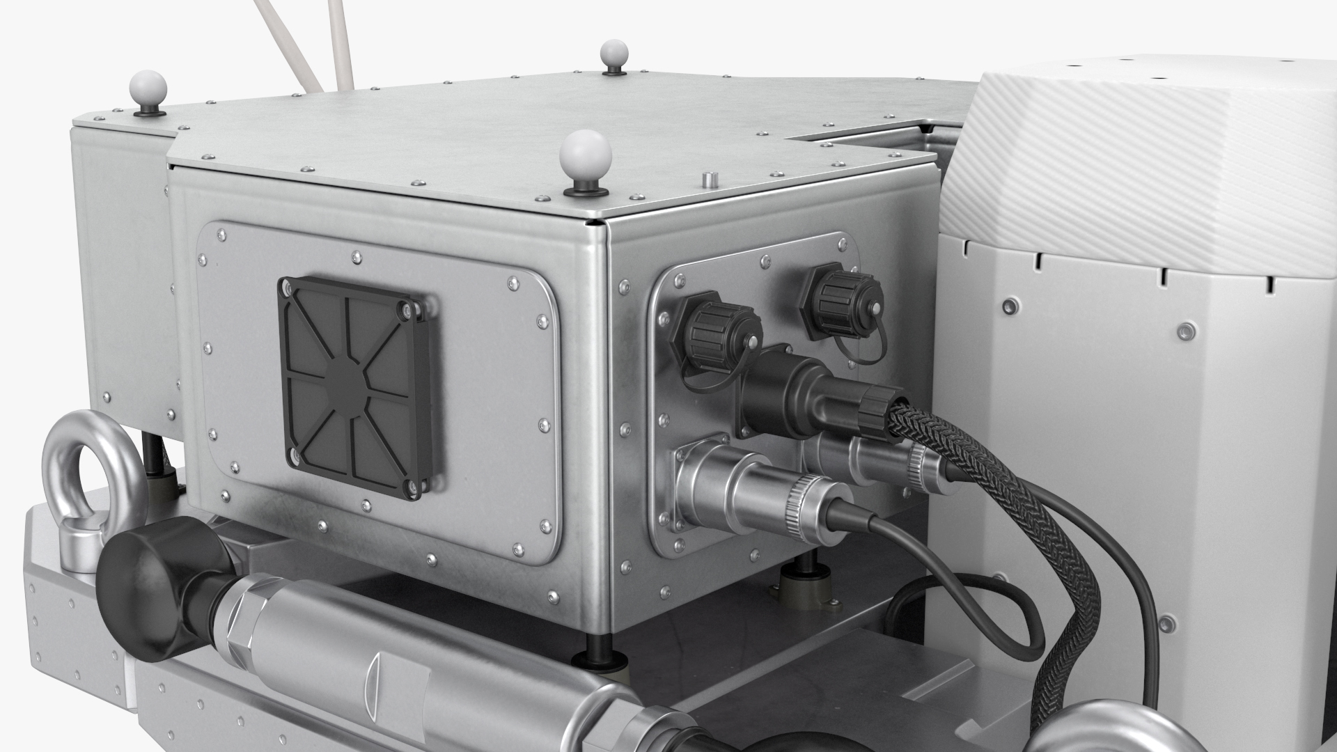 3D model Lunar Robotic Rover Rigged for Maya