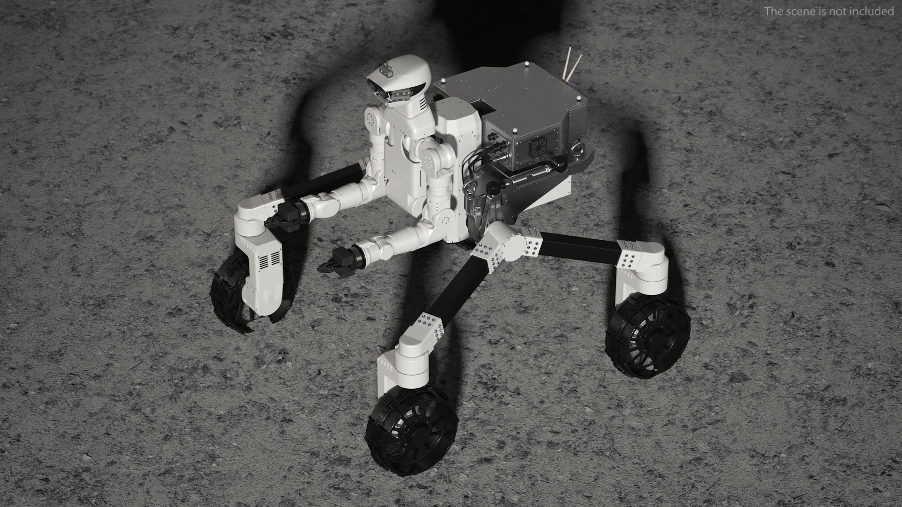 3D model Lunar Robotic Rover Rigged for Maya