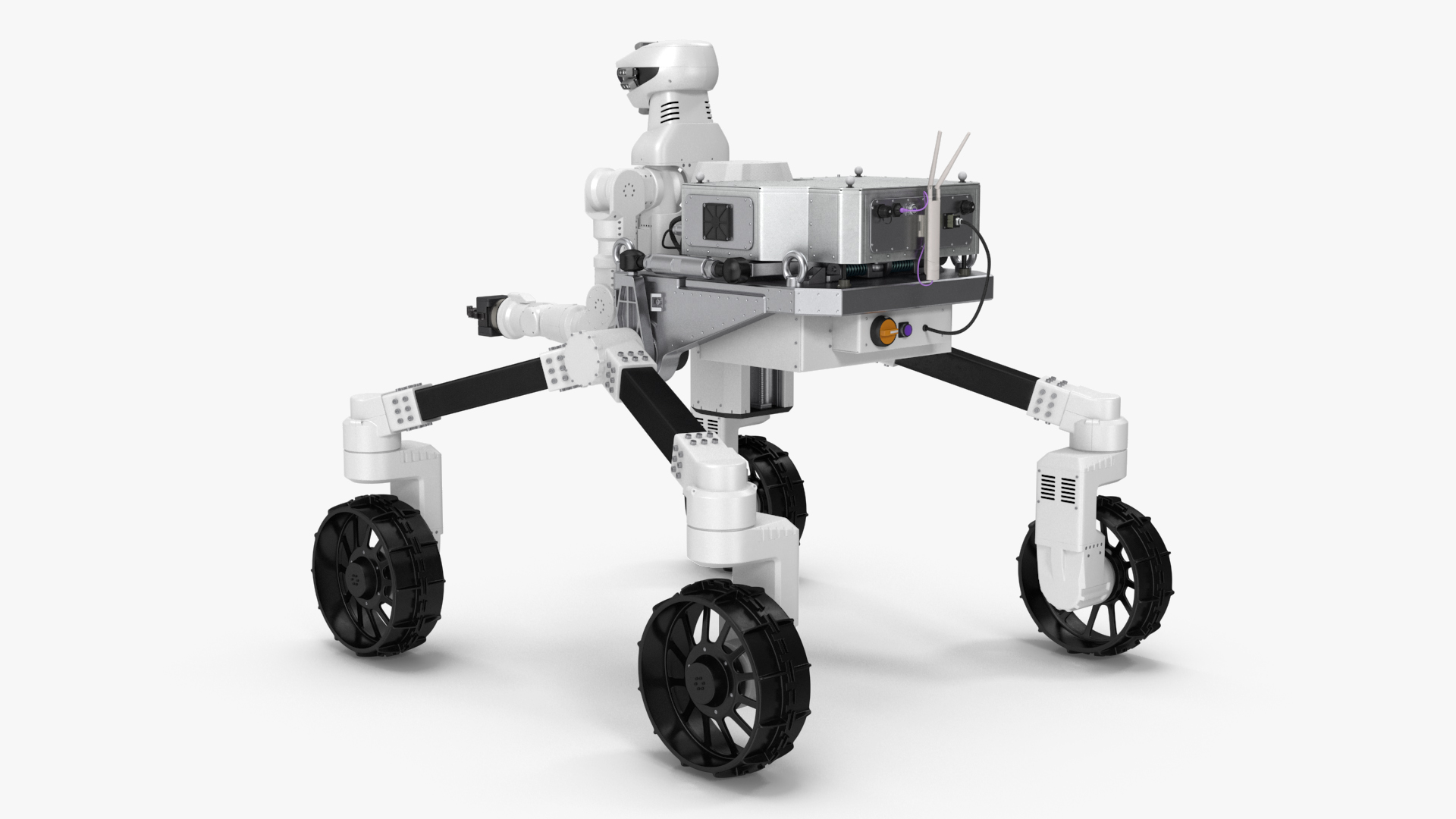 3D model Lunar Robotic Rover Rigged for Maya