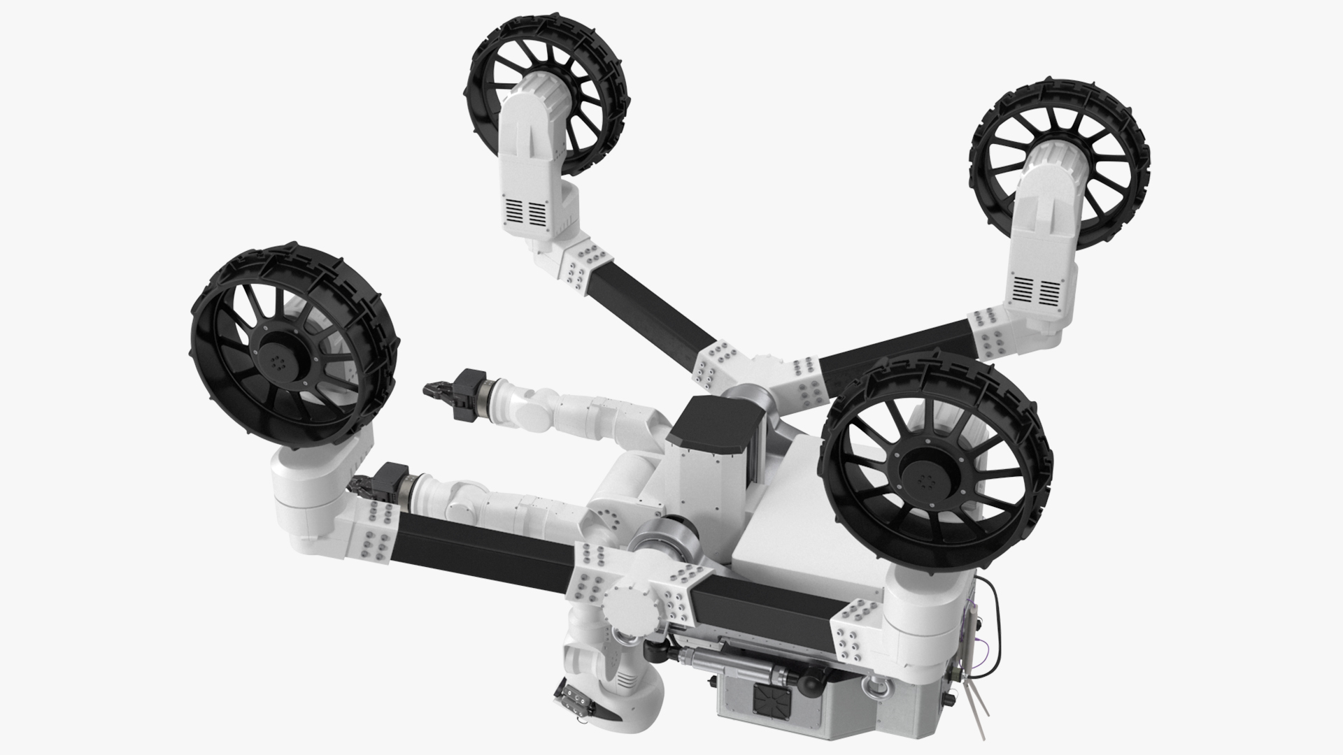 3D model Lunar Robotic Rover Rigged for Maya