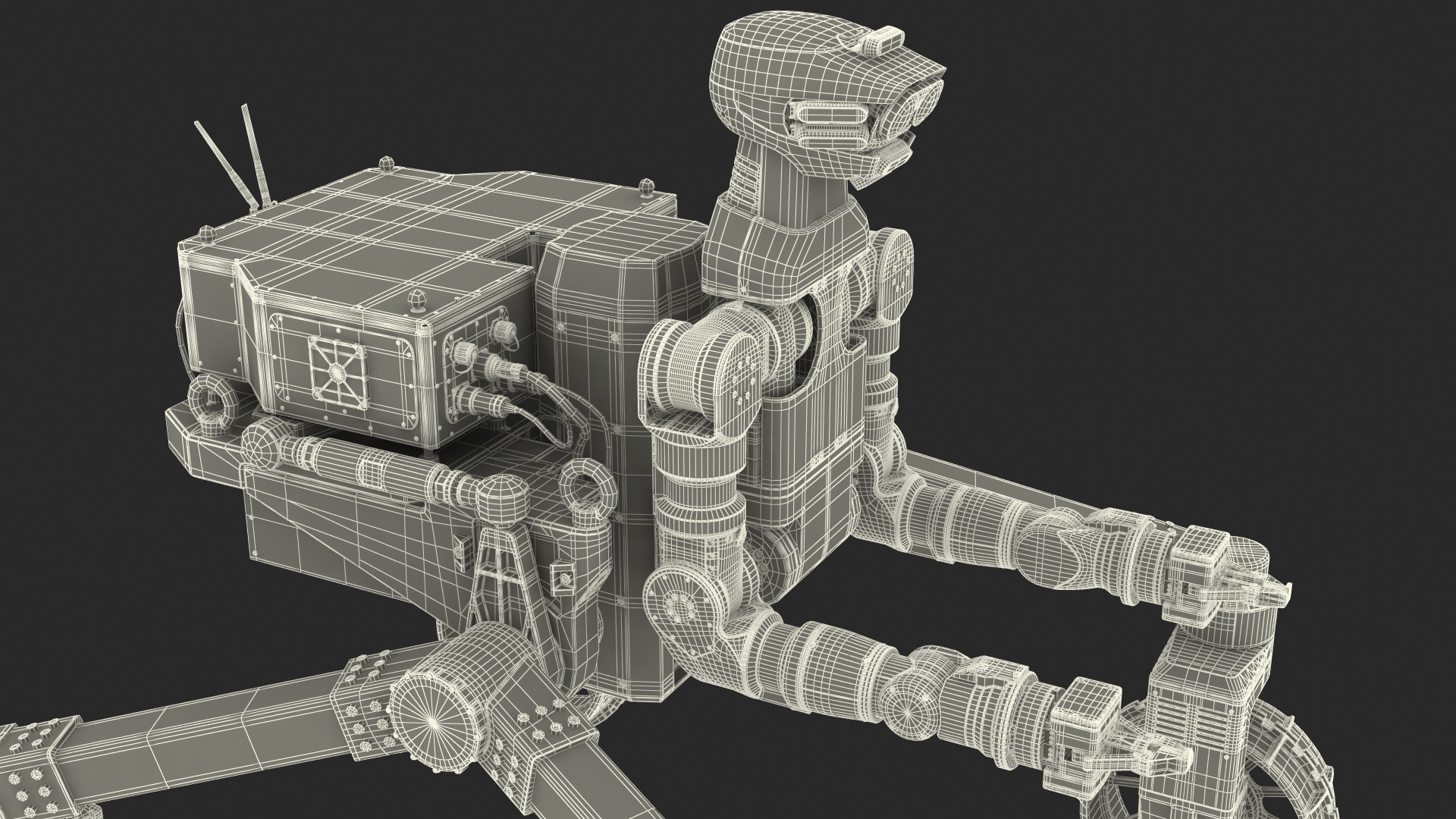 3D model Lunar Robotic Rover Rigged for Maya