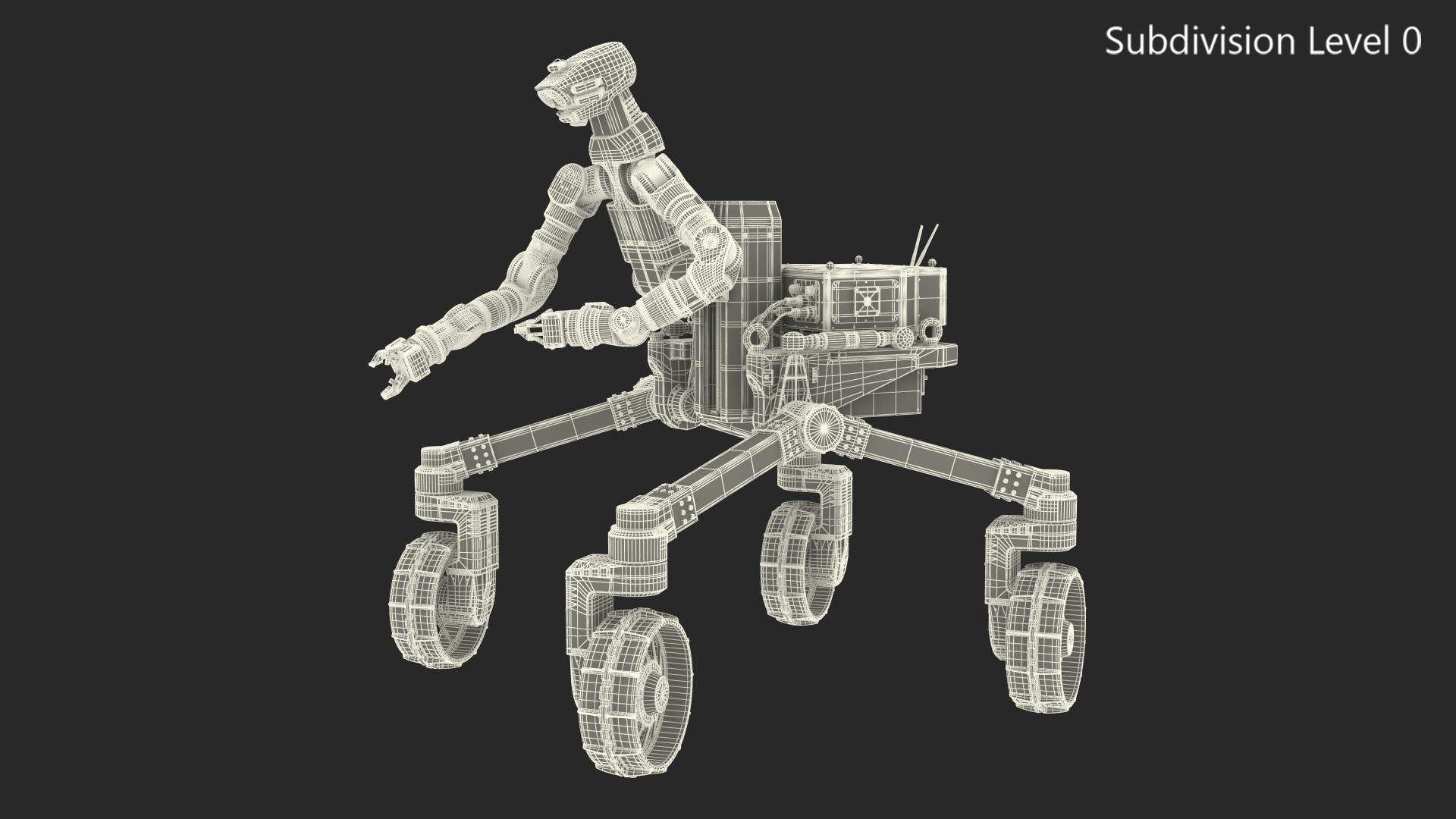 3D model Lunar Robotic Rover Rigged for Maya