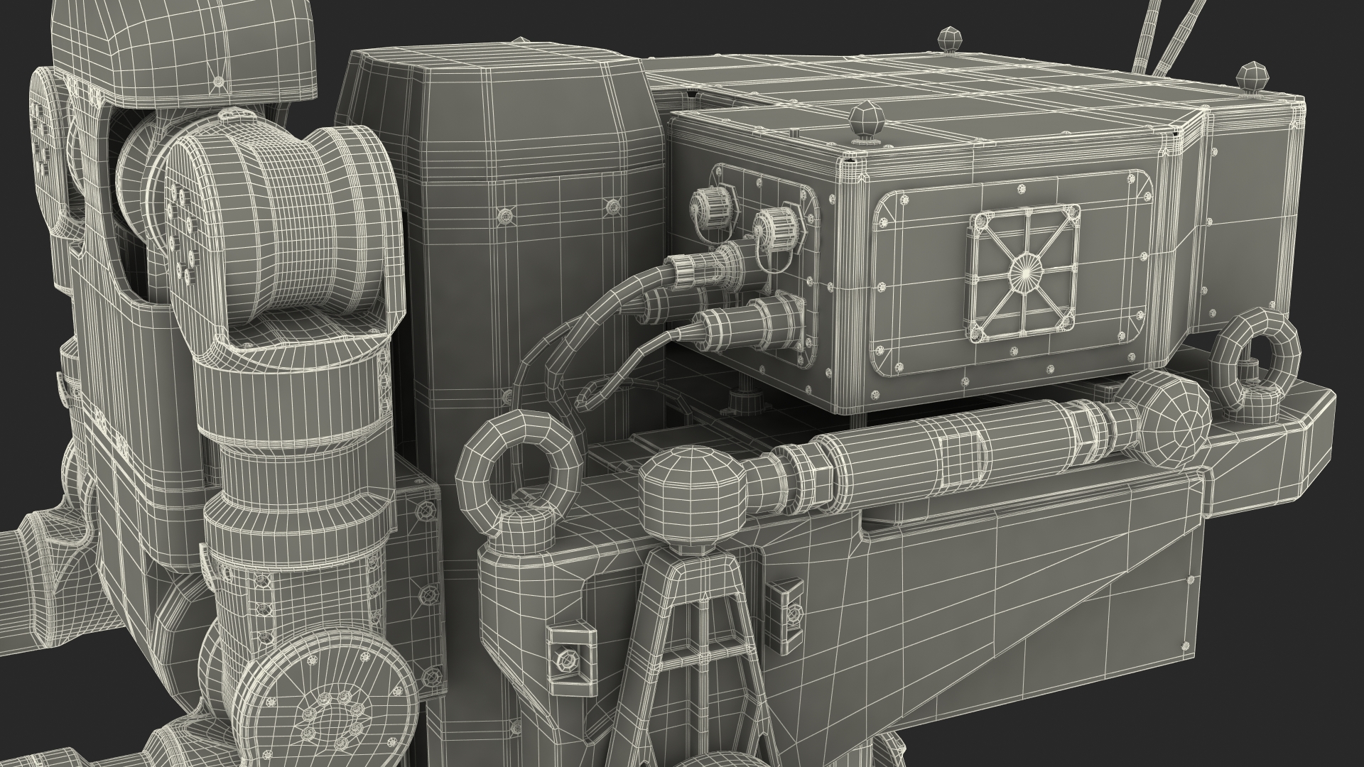 3D model Lunar Robotic Rover Rigged for Maya