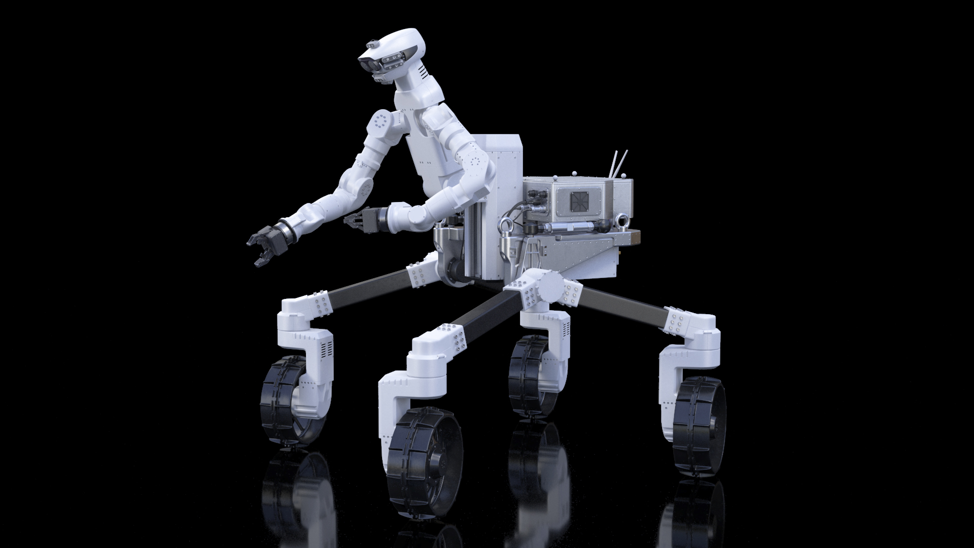 3D model Lunar Robotic Rover Rigged for Maya