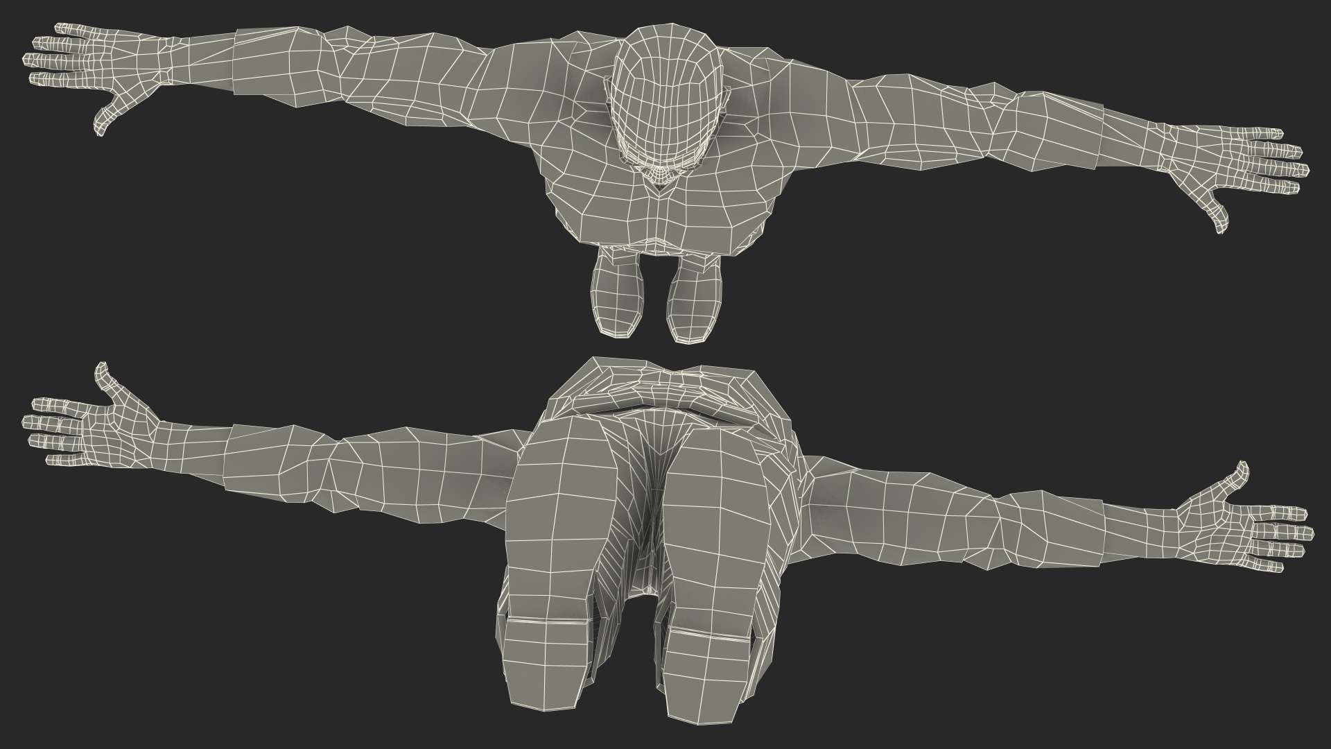 3D Afro American Man in City Style T Pose model