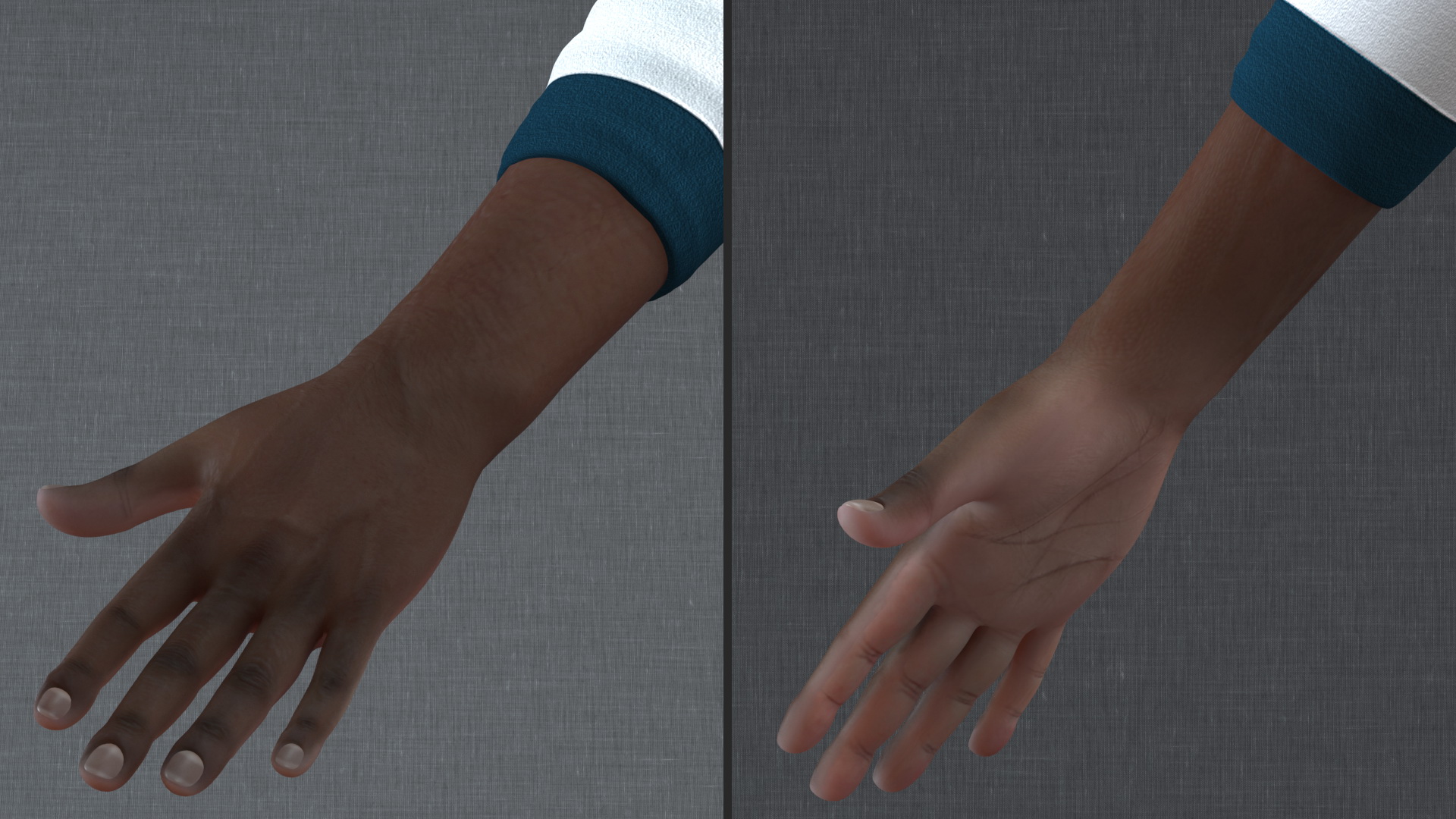 3D Afro American Man in City Style T Pose model