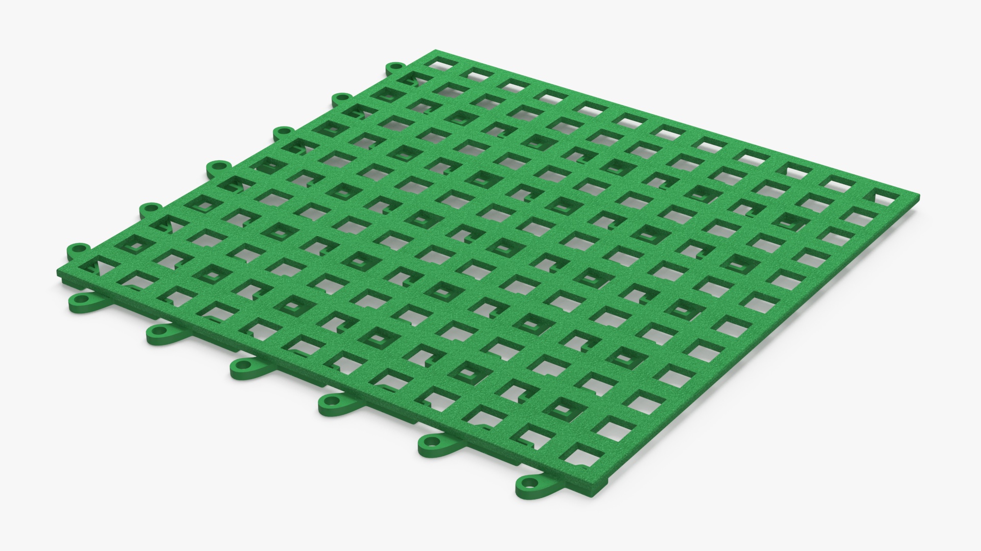 Plastic Floor Mat Piece Green 3D model