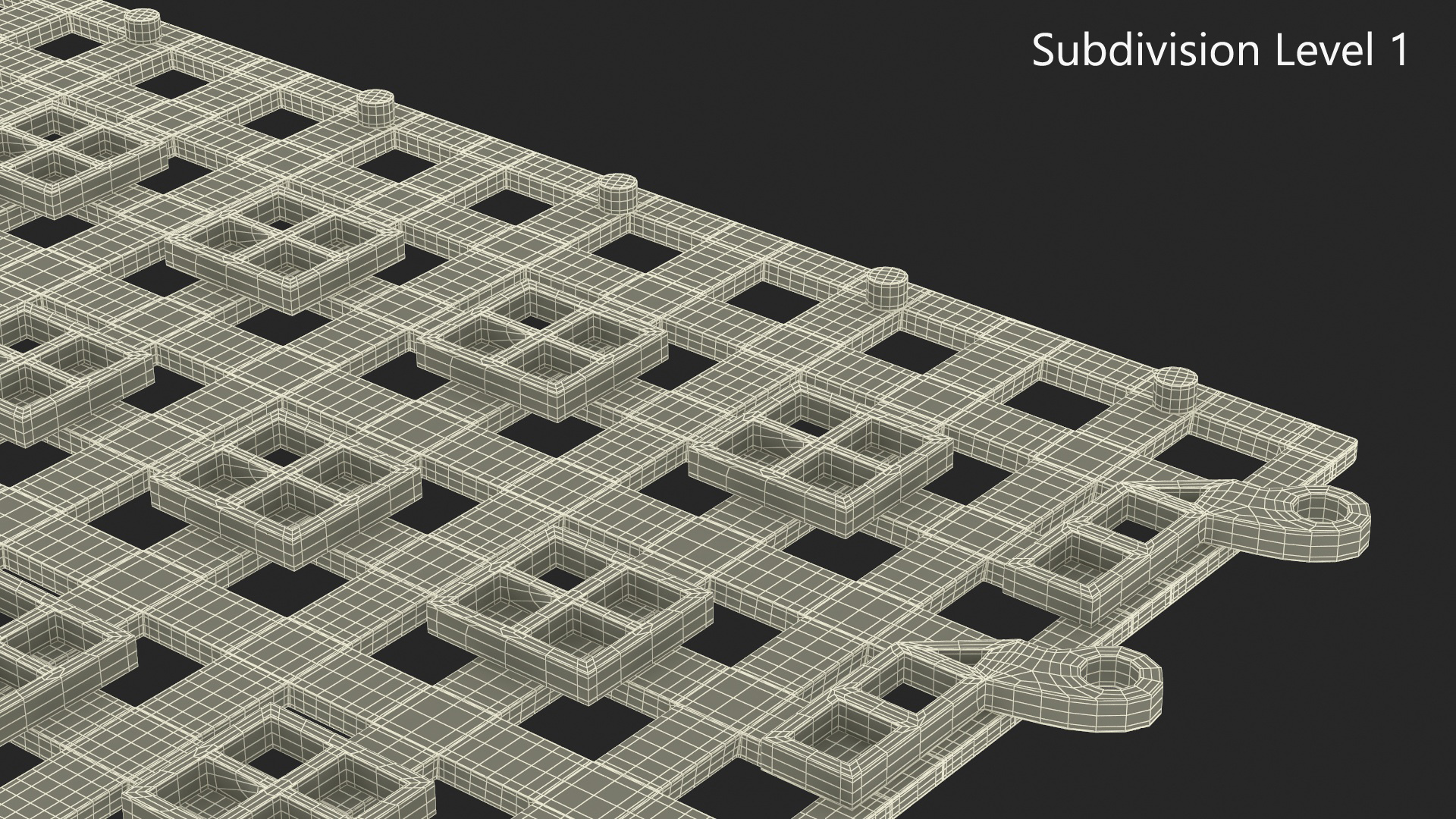 Plastic Floor Mat Piece Green 3D model