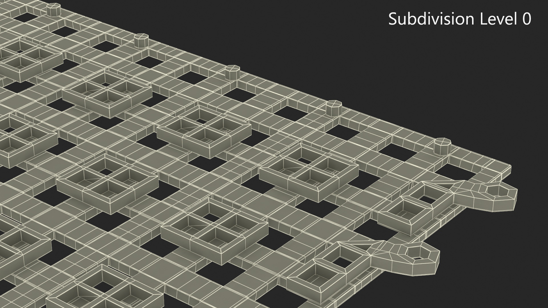 Plastic Floor Mat Piece Green 3D model
