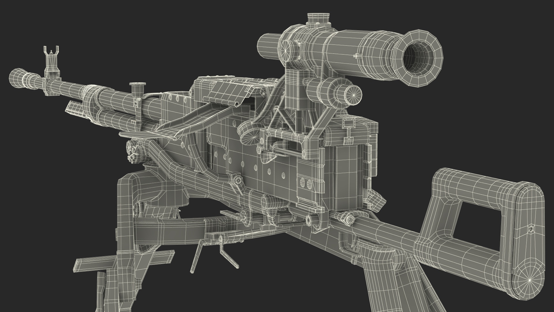 3D Russian Heavy Machine Gun Utyos