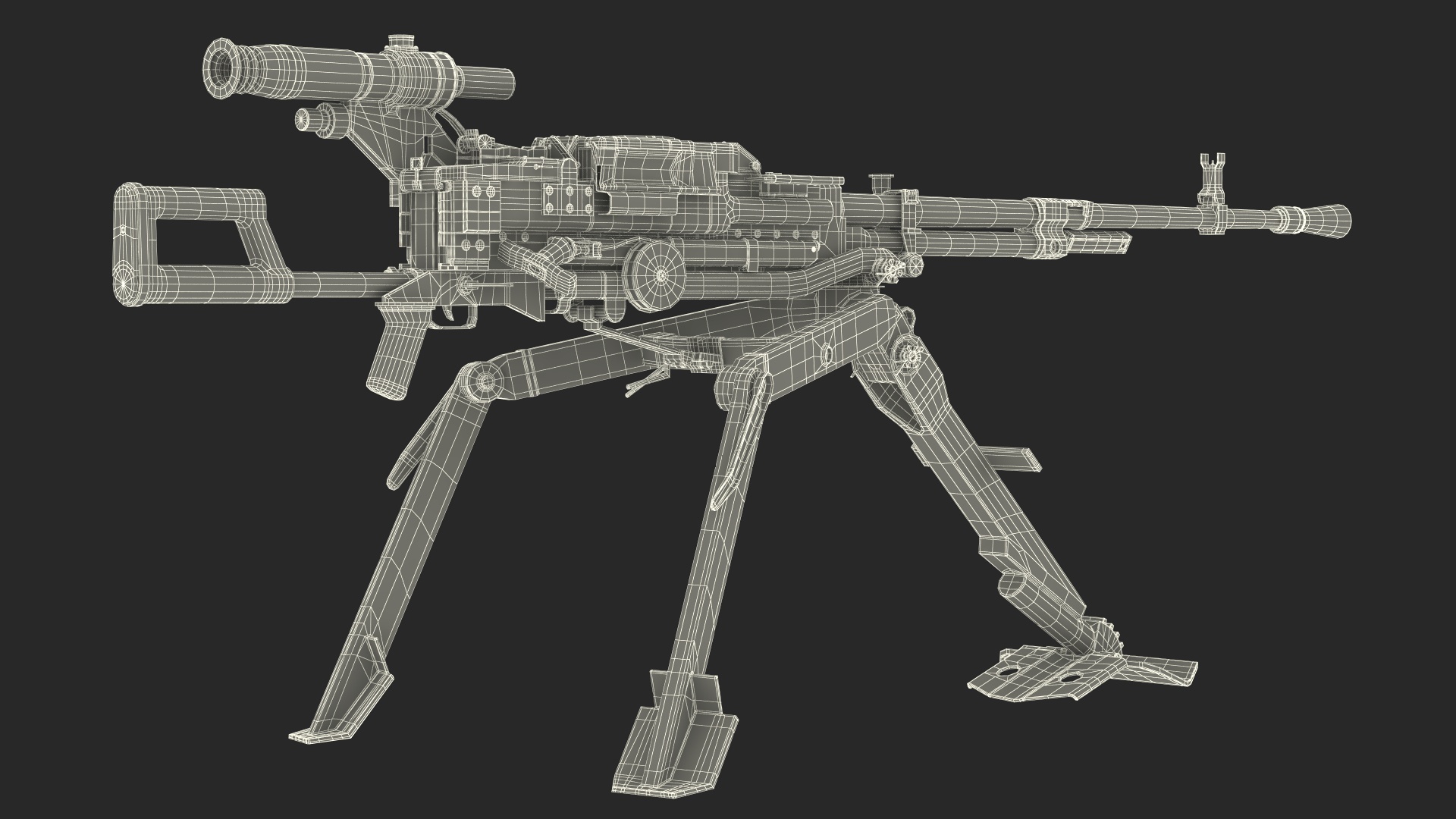 3D Russian Heavy Machine Gun Utyos