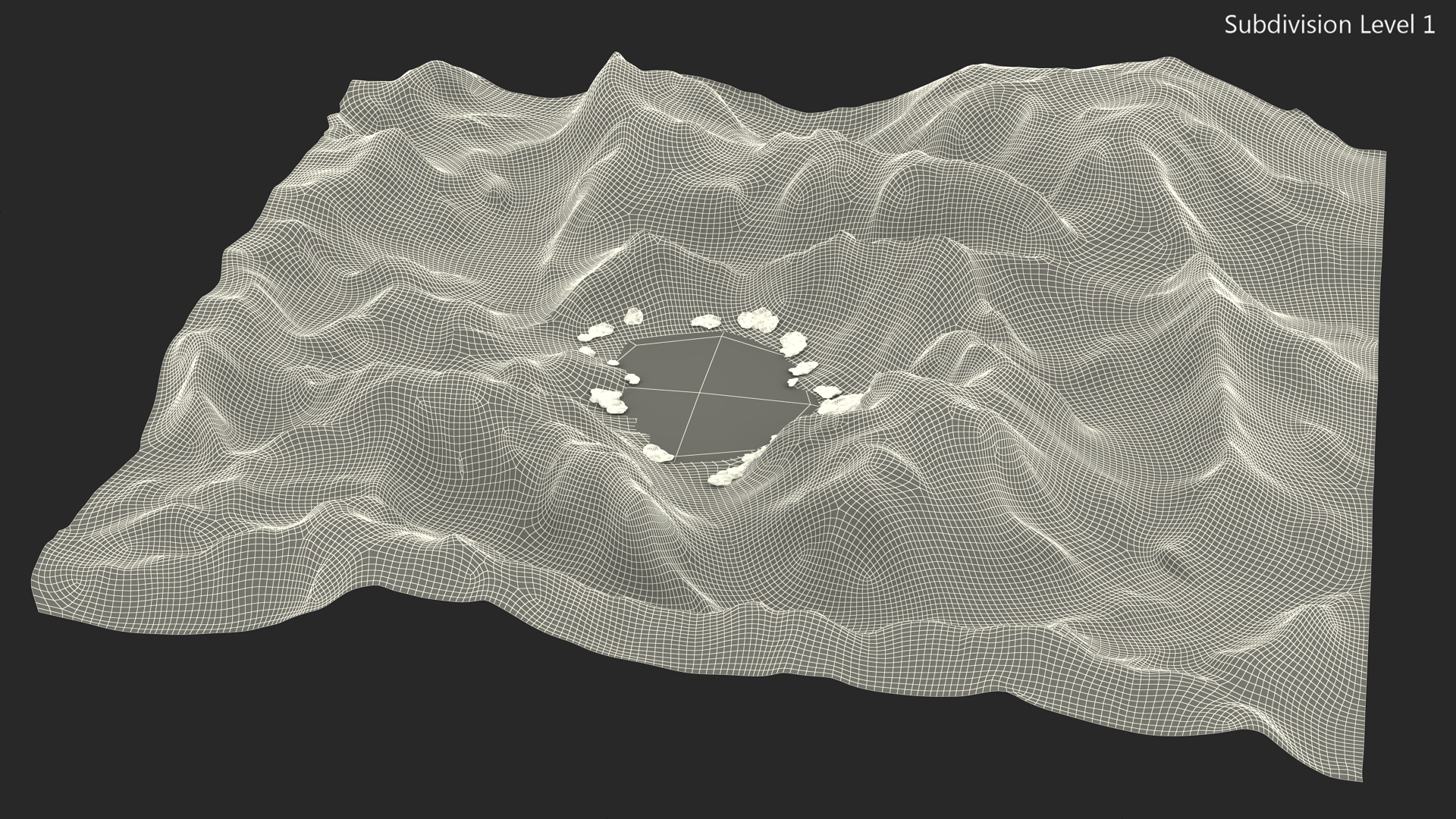 3D Mountain Lake model