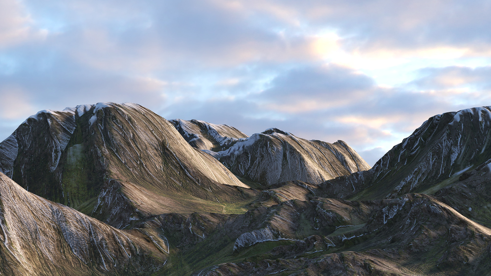 3D Mountain Lake model