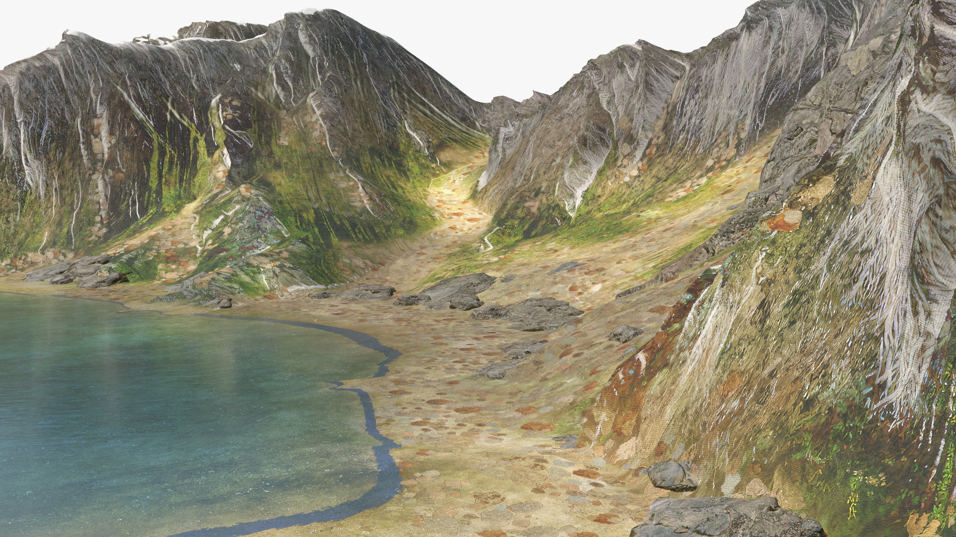 3D Mountain Lake model
