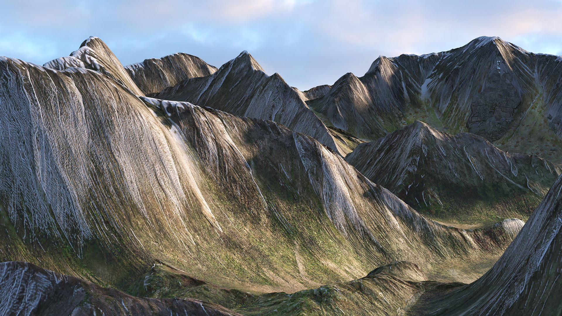 3D Mountain Lake model
