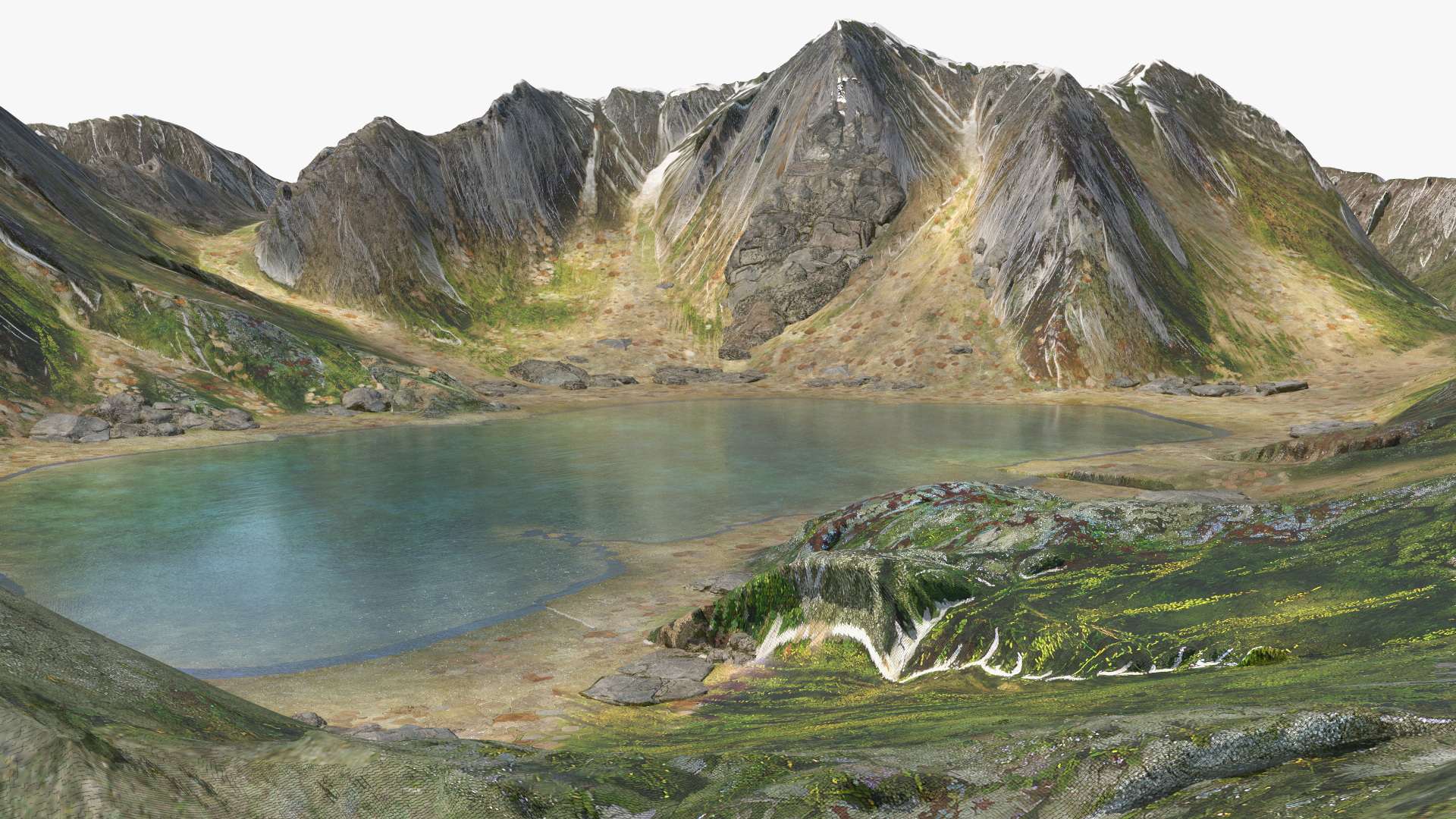 3D Mountain Lake model