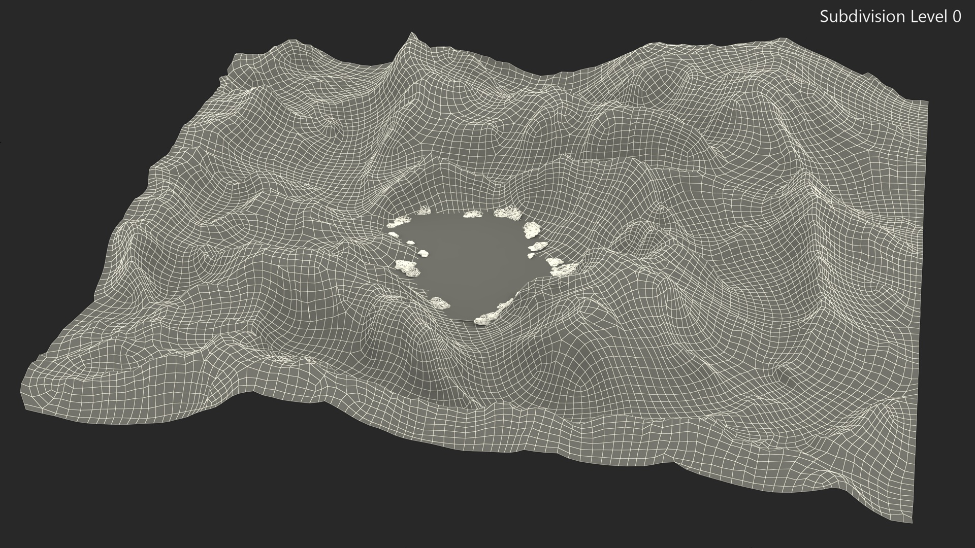 3D Mountain Lake model