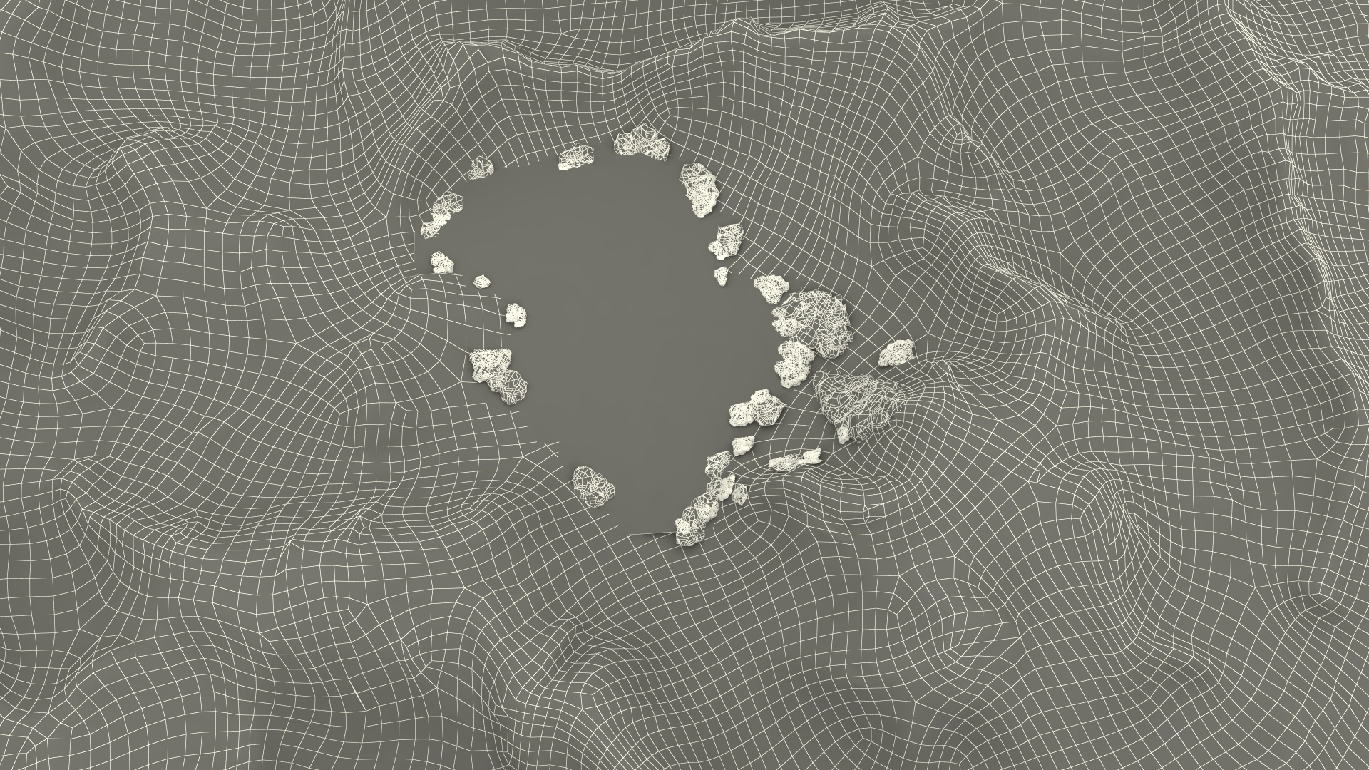 3D Mountain Lake model