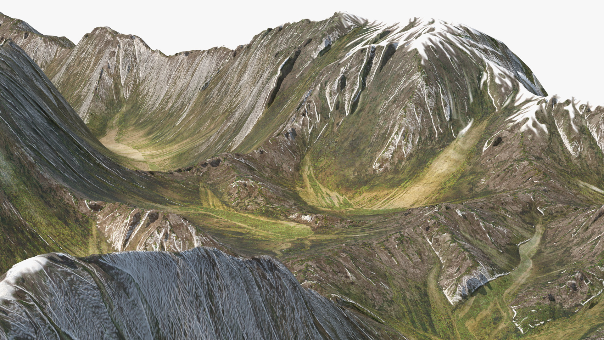 3D Mountain Lake model