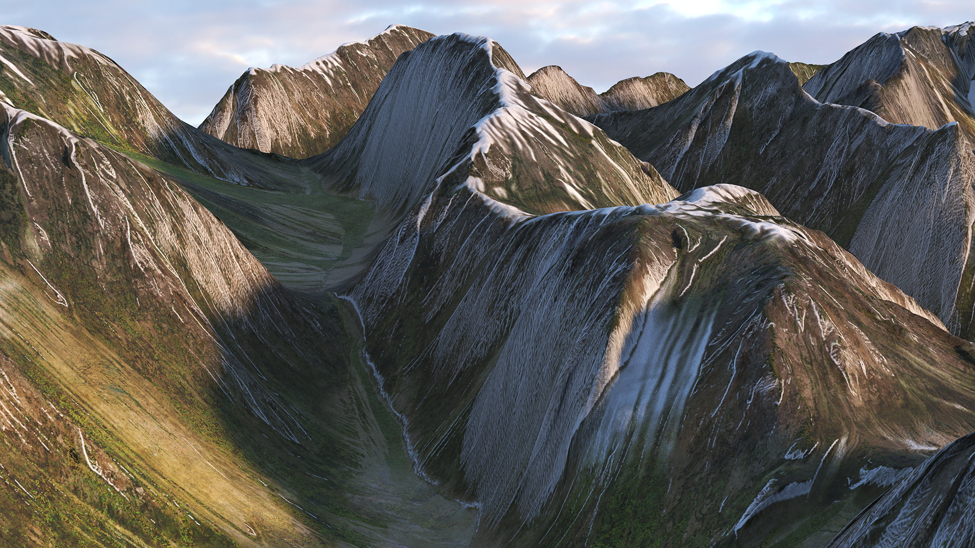 3D Mountain Lake model