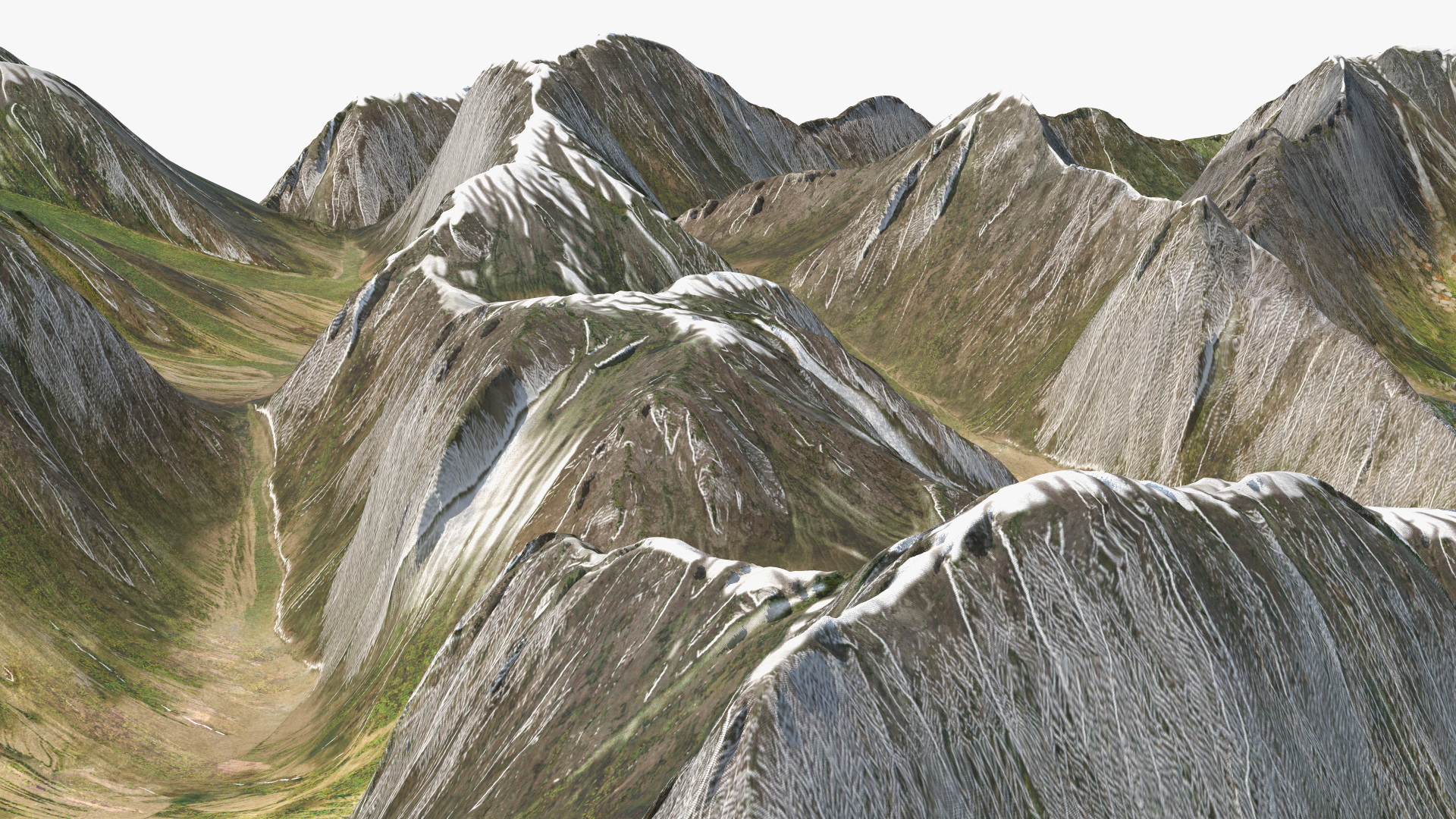 3D Mountain Lake model