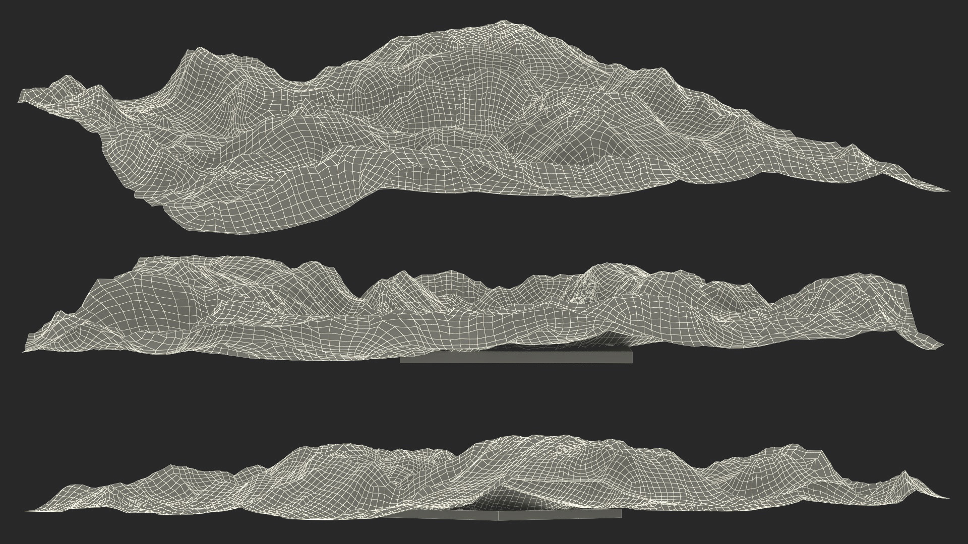 3D Mountain Lake model