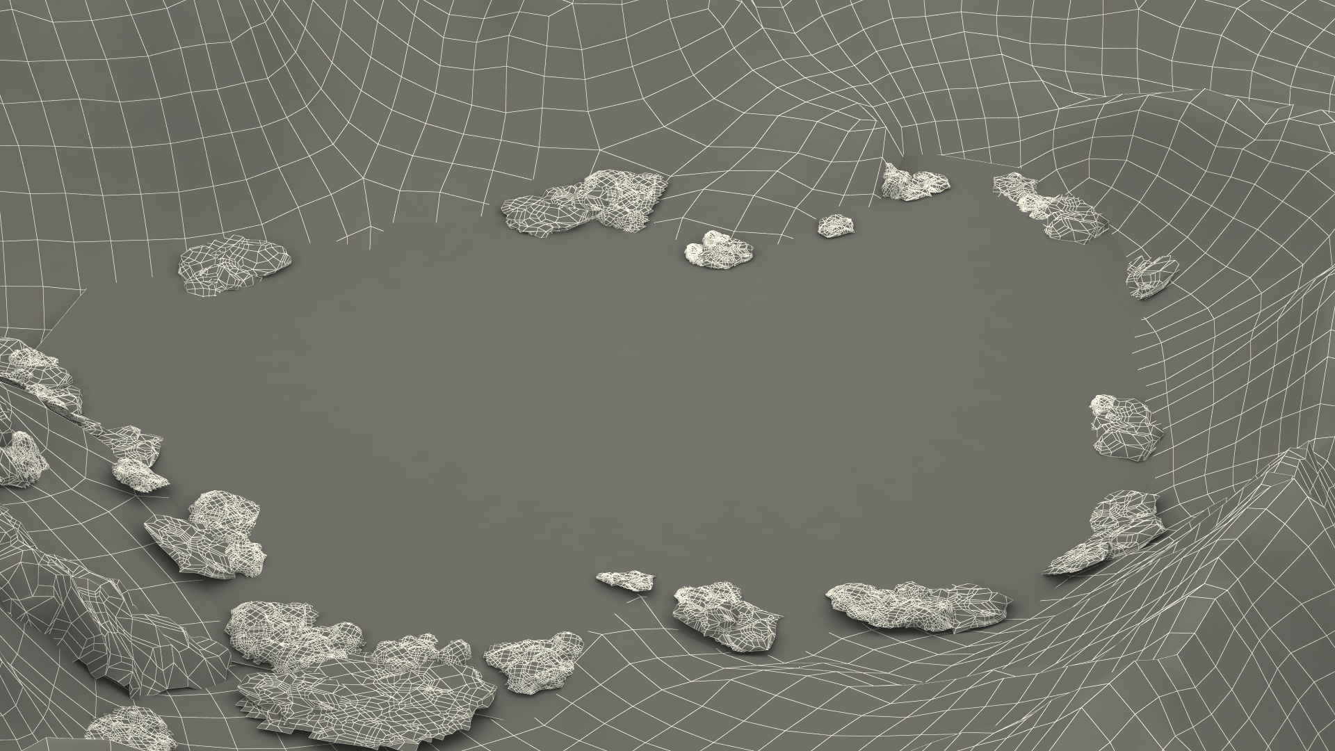 3D Mountain Lake model