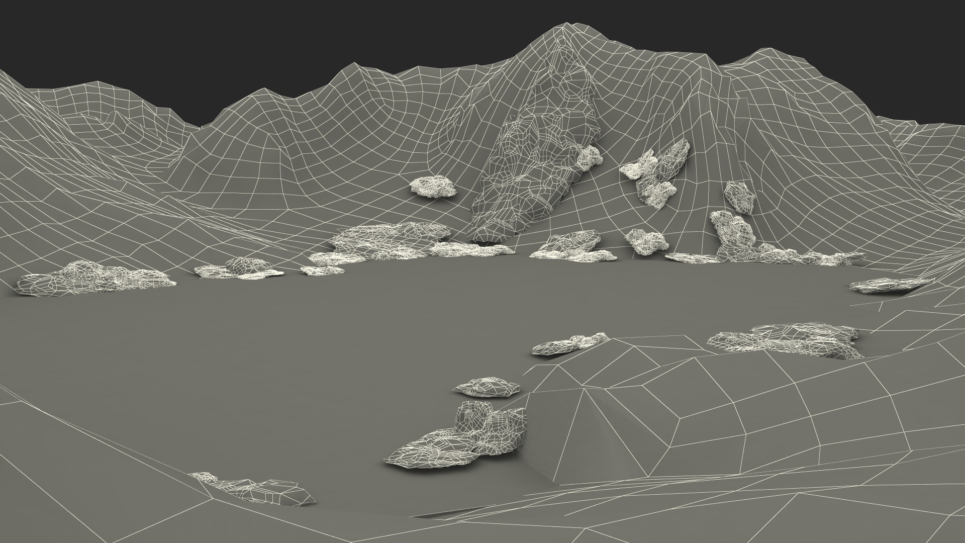 3D Mountain Lake model